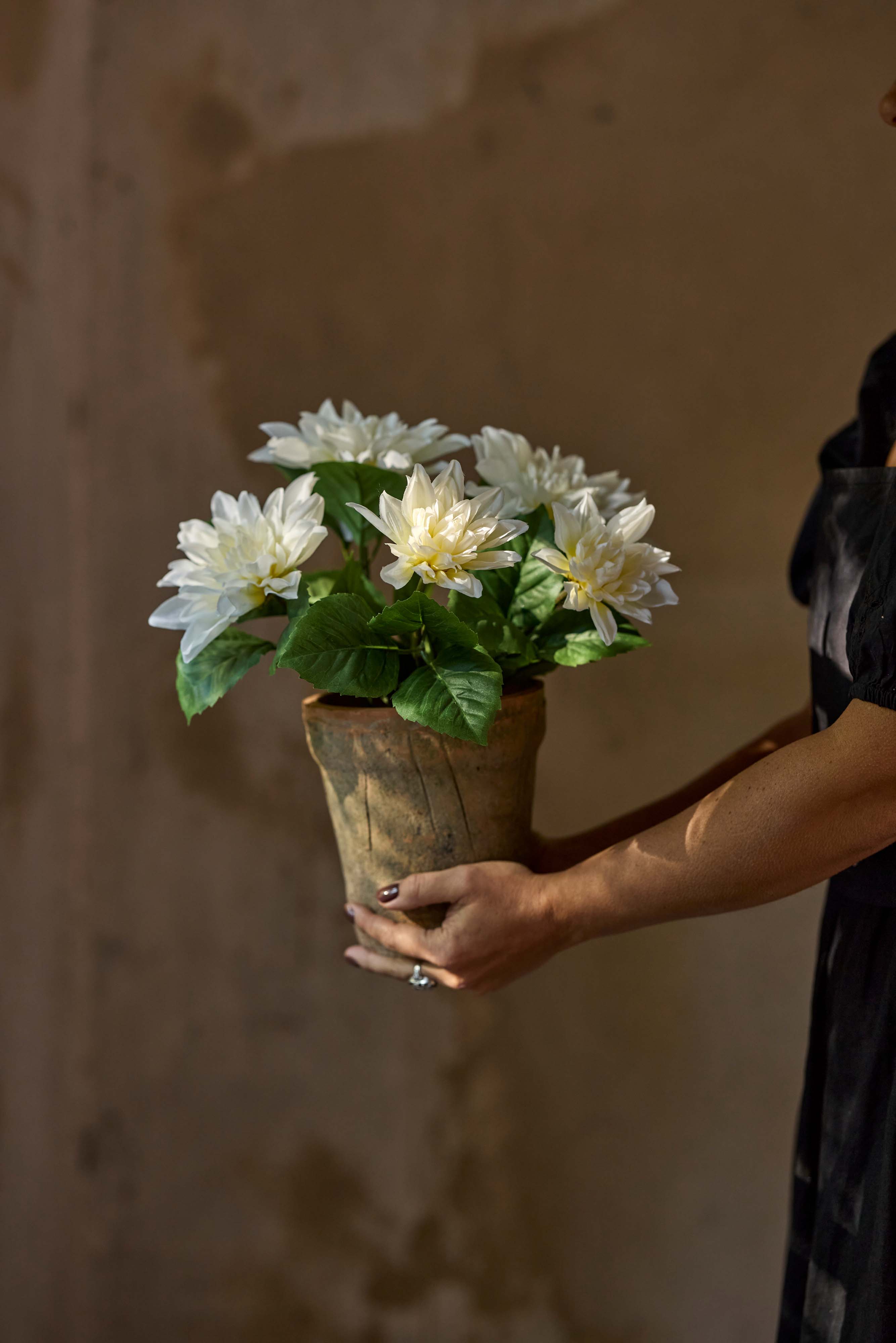 Konstgjord vit Dahlia 30cm