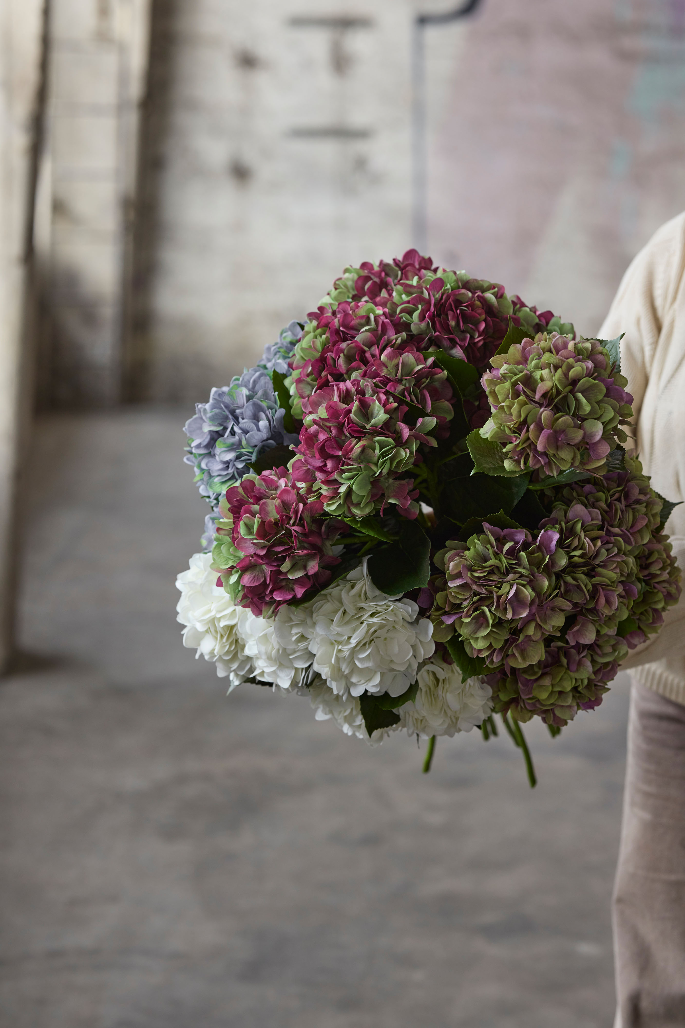 Konstgjord lila Hortensia 65cm