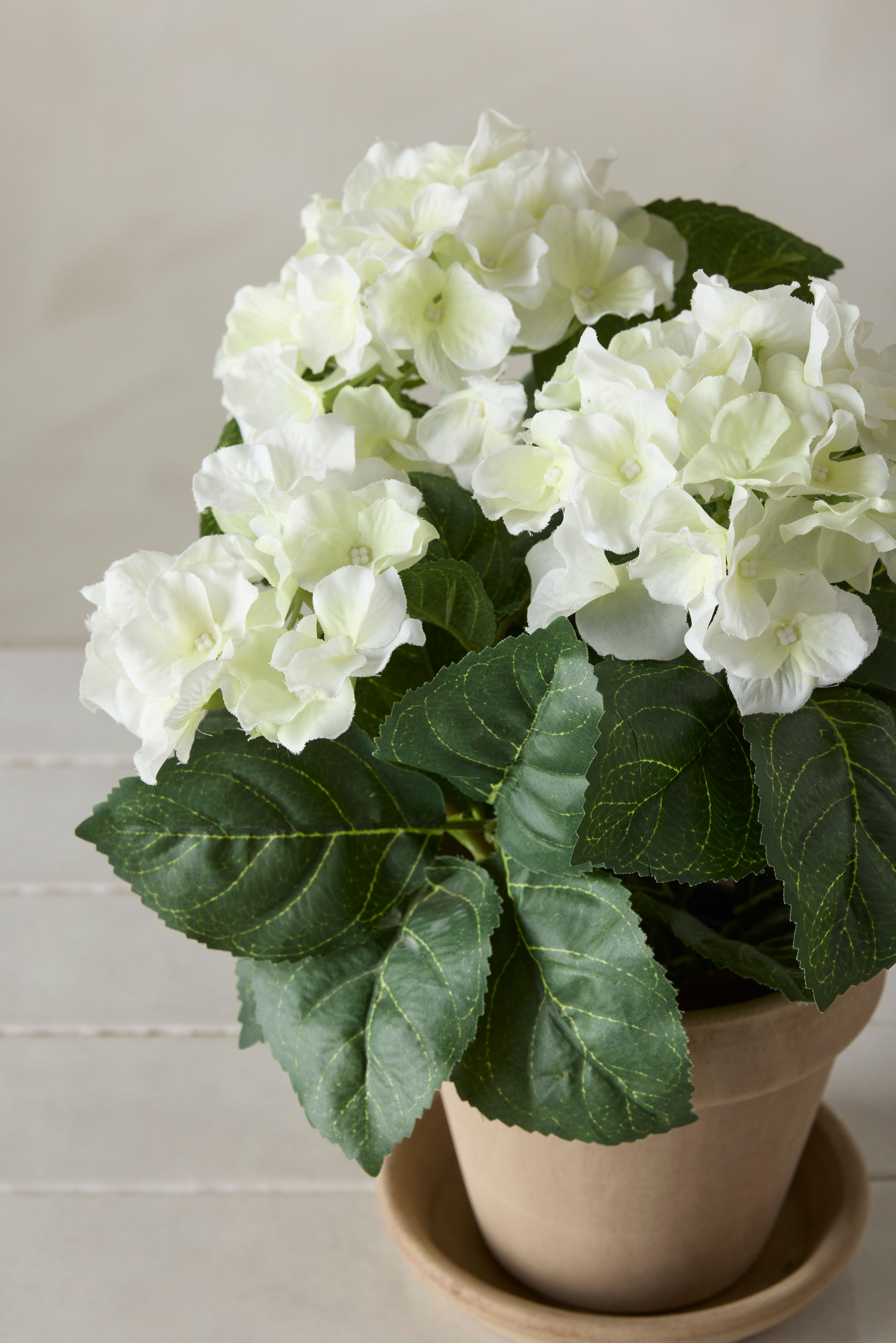 Konstgjord vit Hortensia 30cm