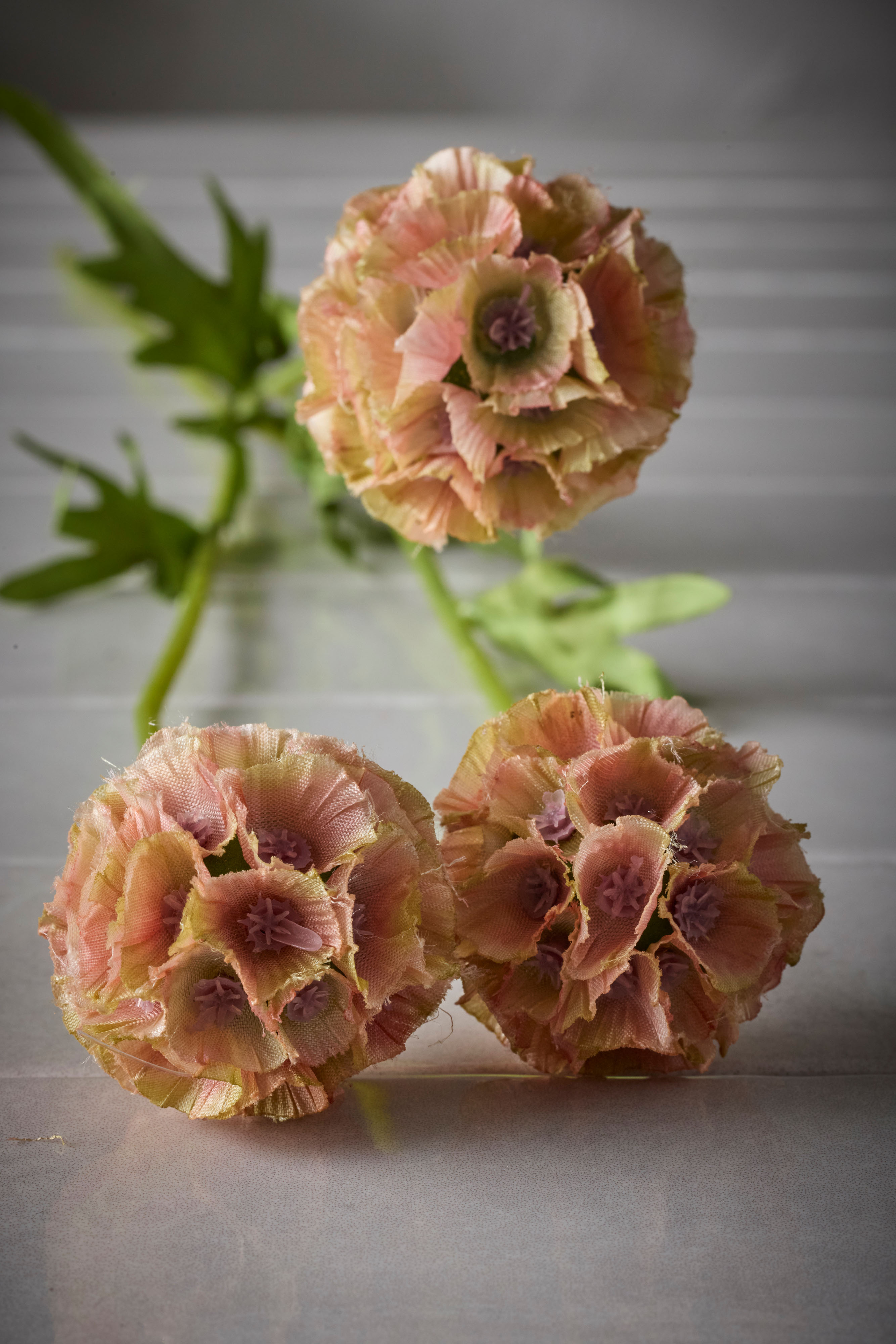 Konstgjord brun Scabiosa 60cm