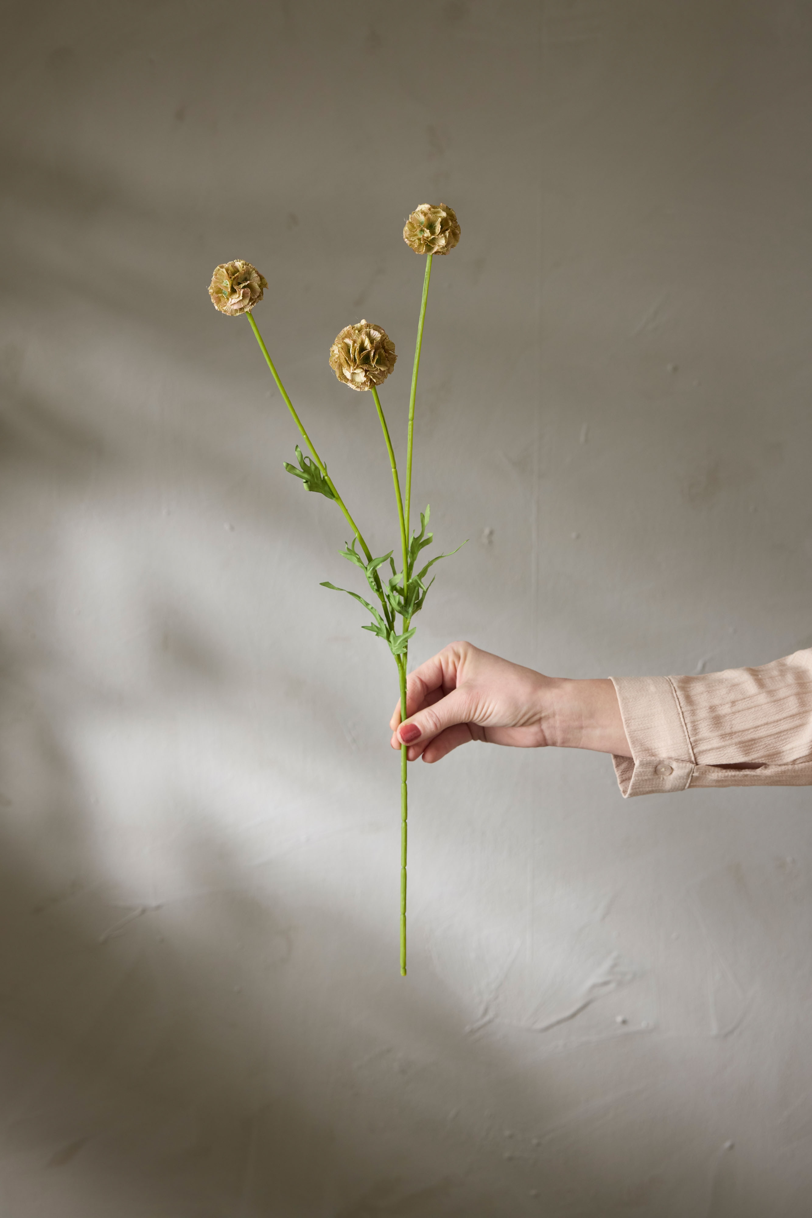 Konstgjord grön Scabiosa 60cm
