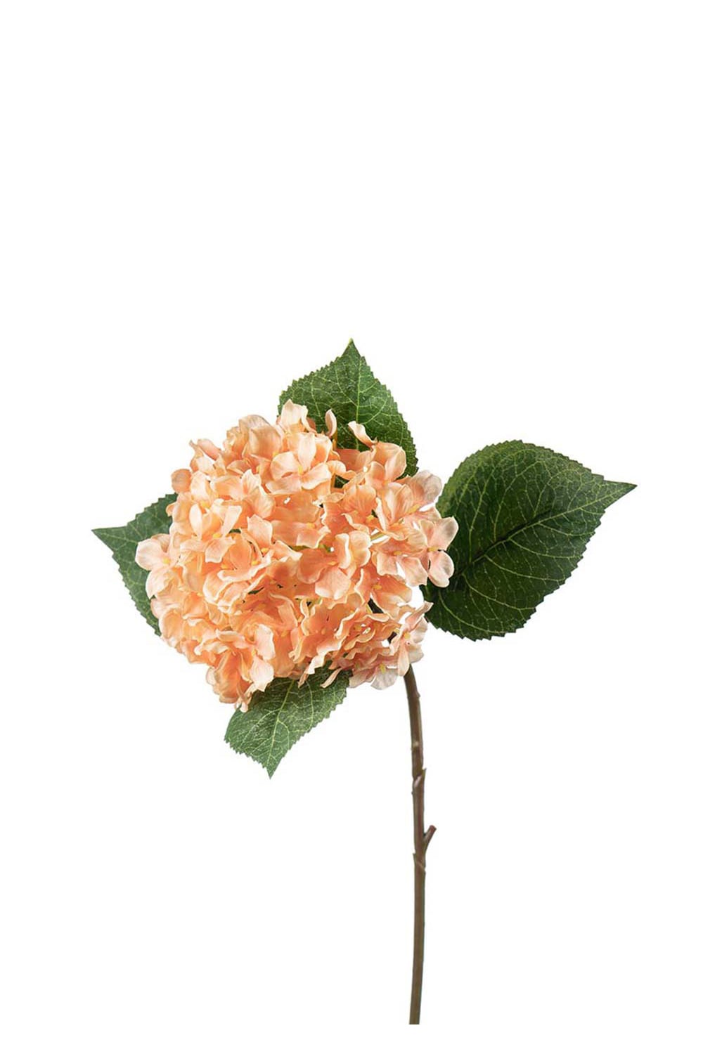 Konstgjord persikofärgad Hortensia 40cm