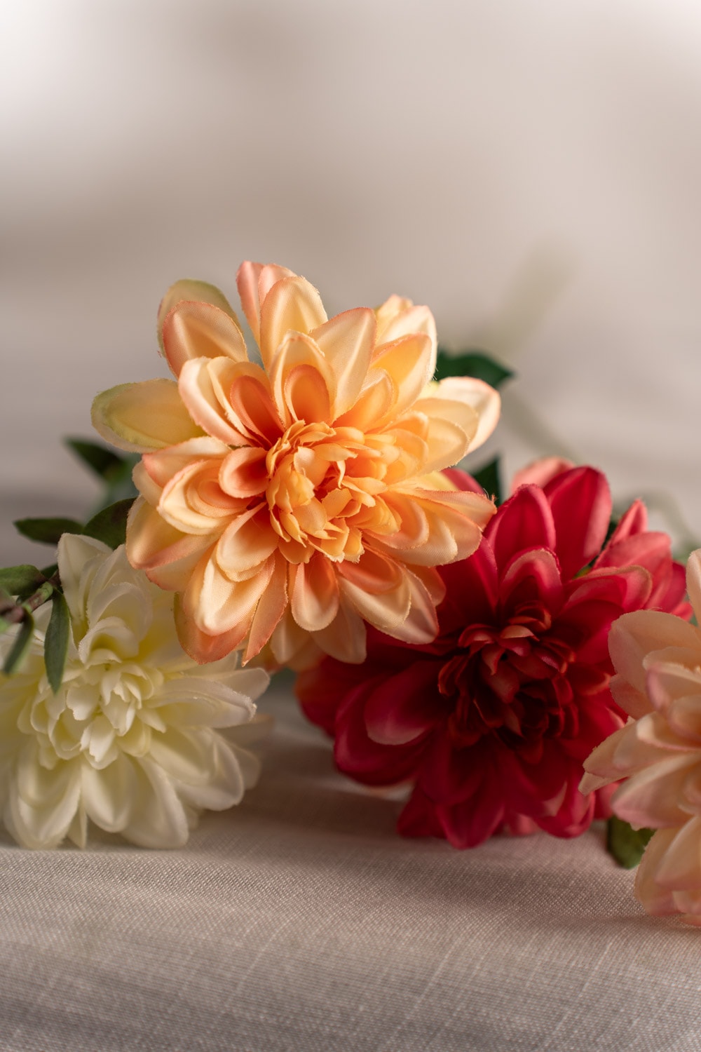 Konstgjord rosa Zinnia 45cm