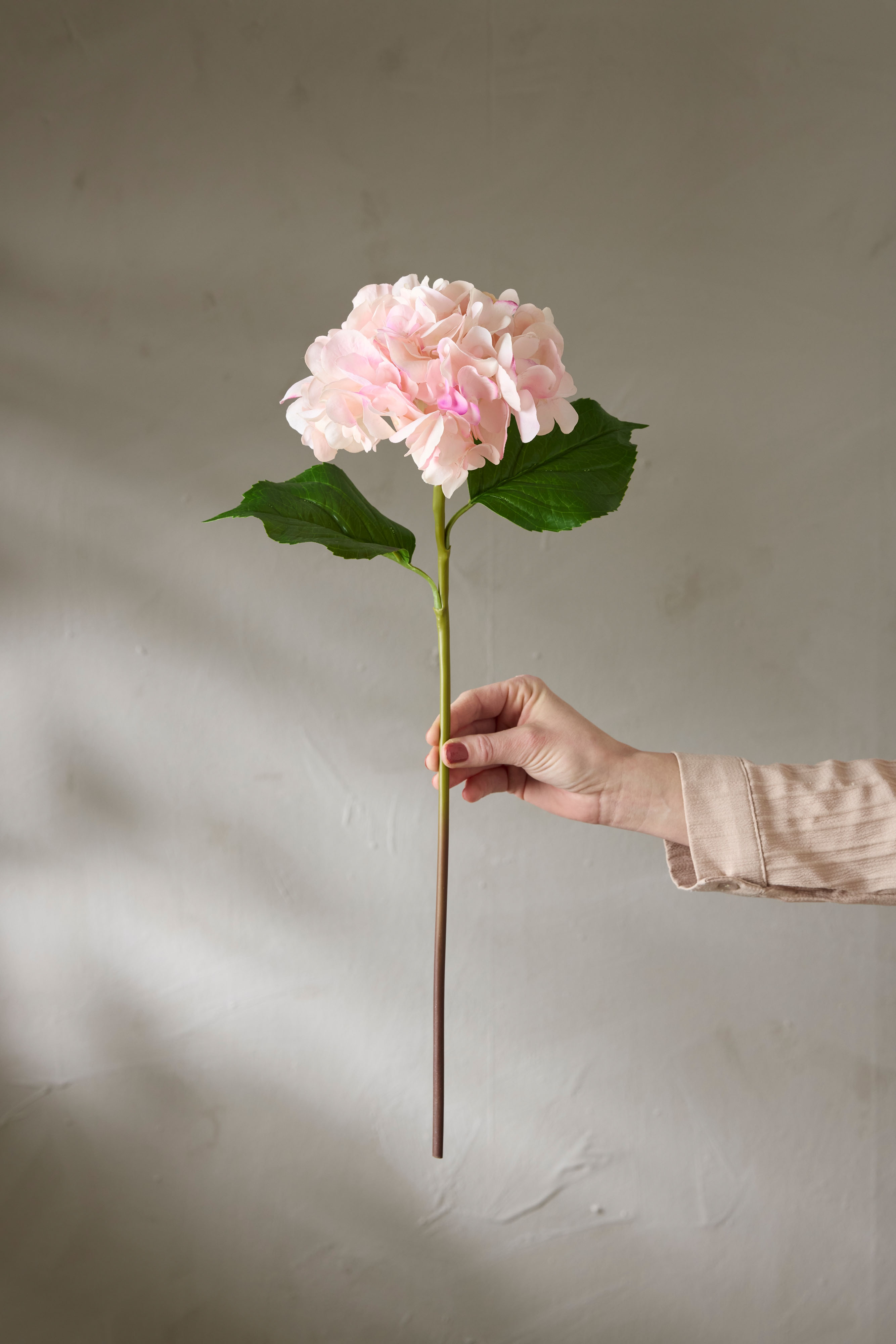 Konstgjord rosa Hortensia 55cm