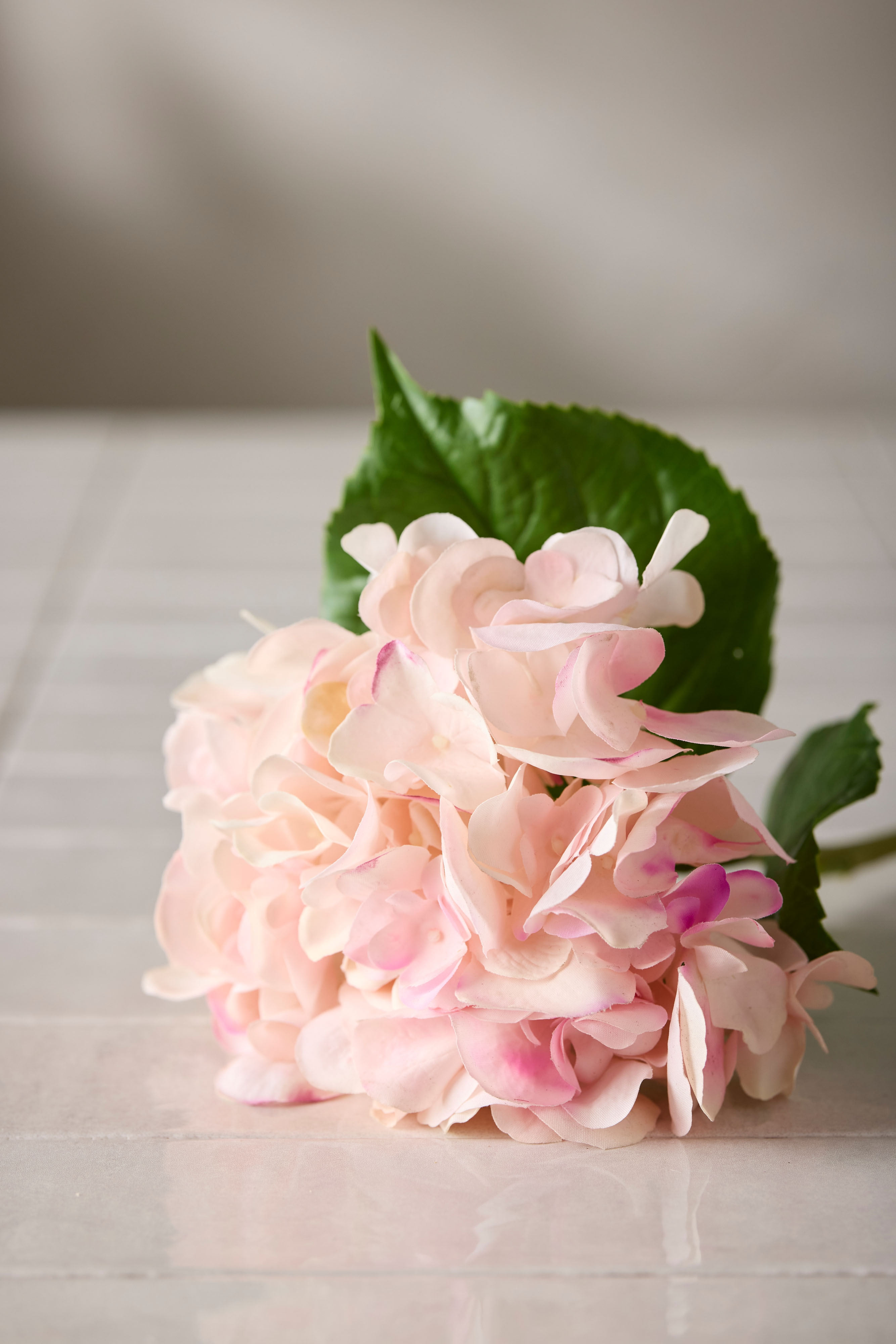 Konstgjord rosa Hortensia 55cm