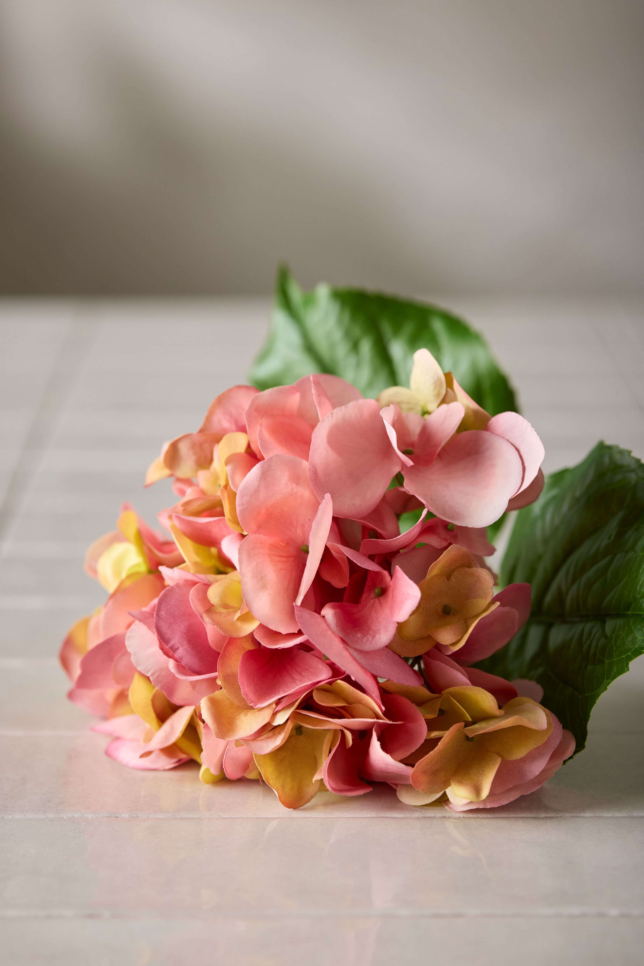 Konstgjord rosa Hortensia 55cm