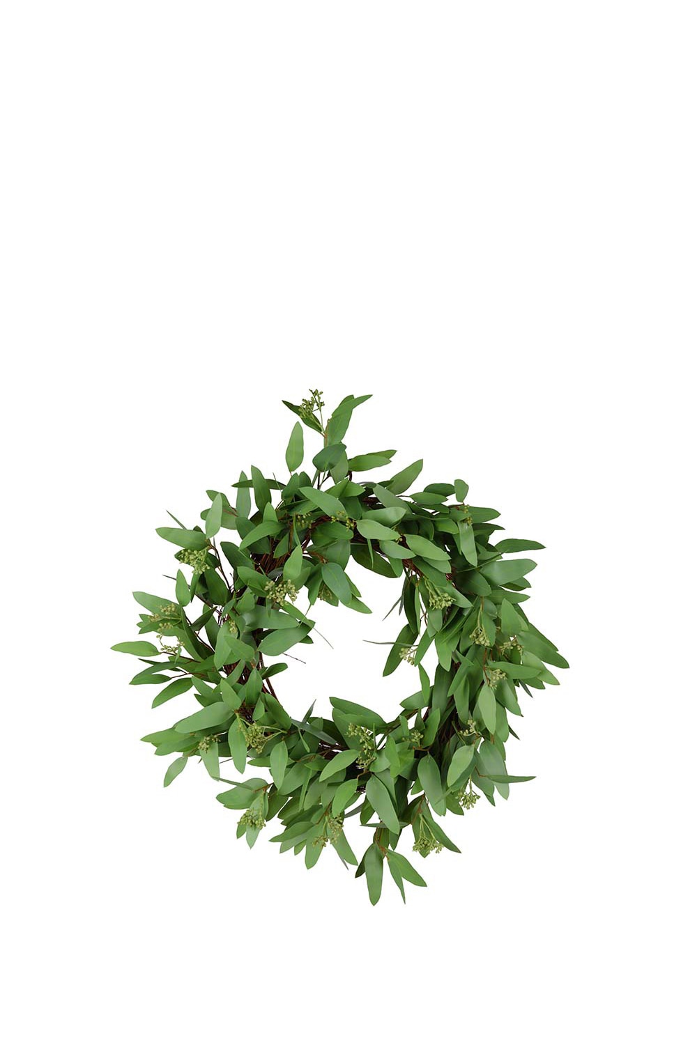 Konstgjord grön Eucalyptus krans Ø50cm