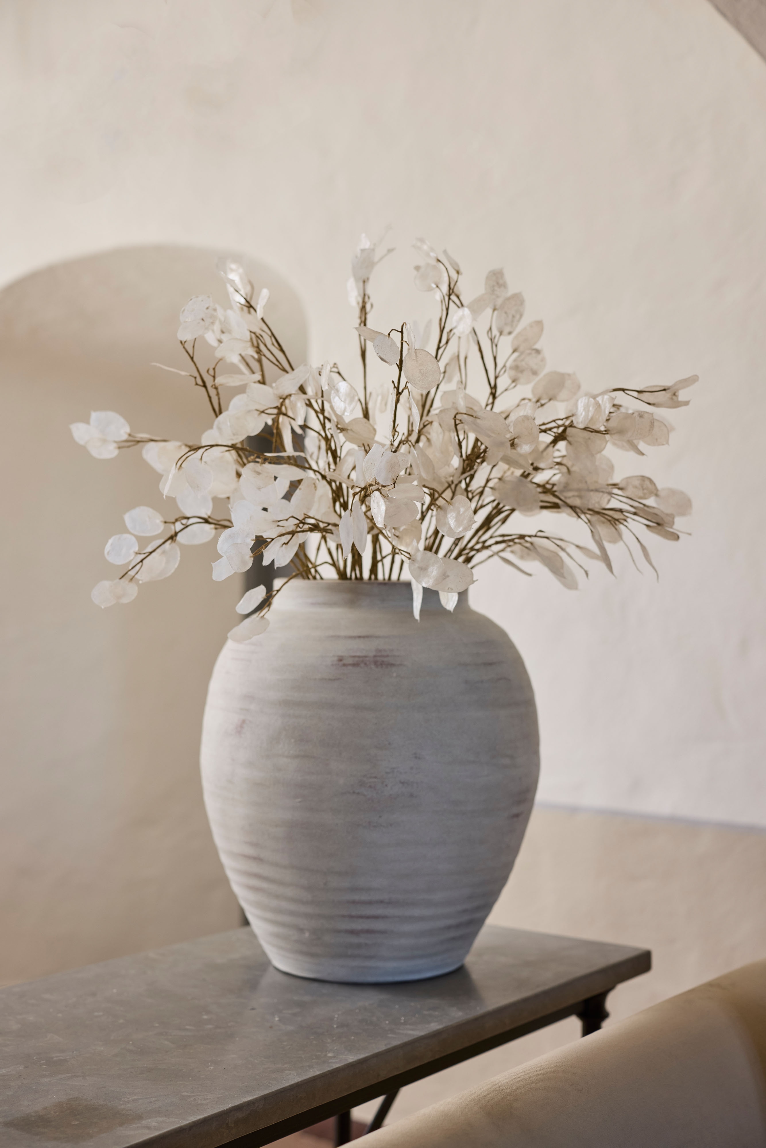 Konstgjord vit Lunaria 90cm