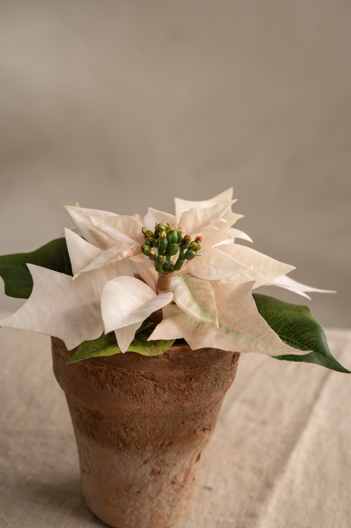 Konstgjord rosa Julstjärna 10cm