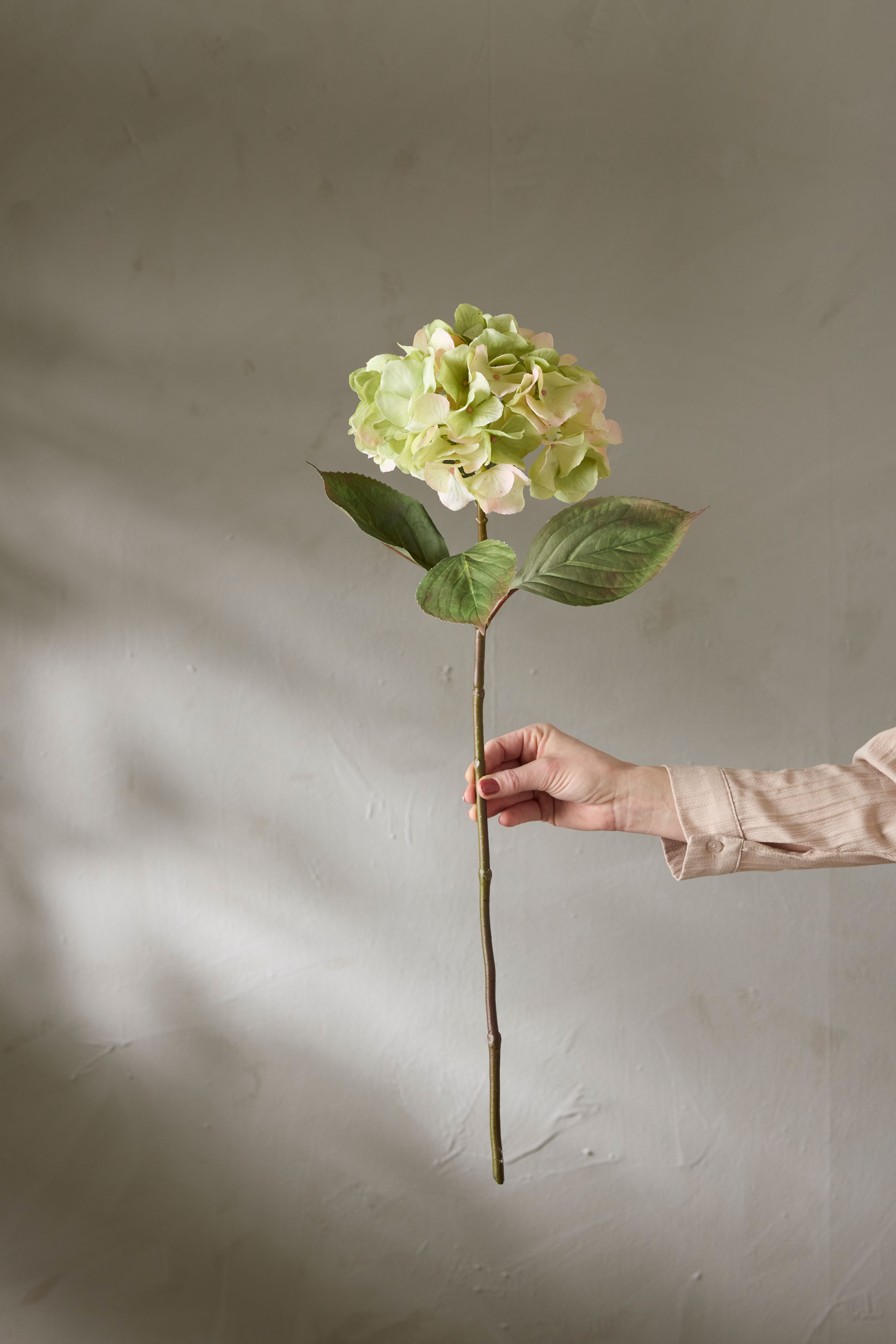 Konstgjord rosa Hortensia 65cm