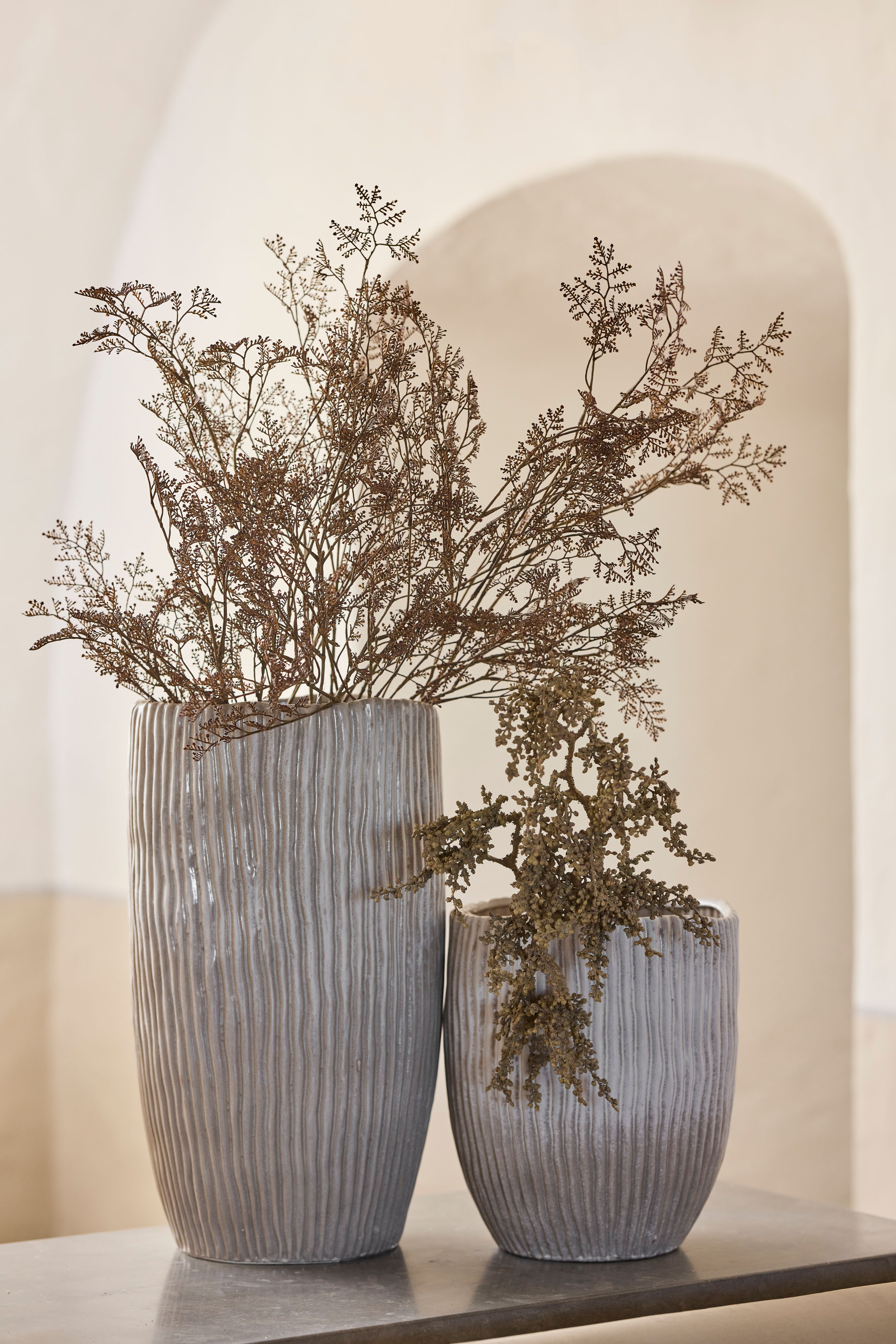 Konstgjord brun Limoniumkvist 65cm