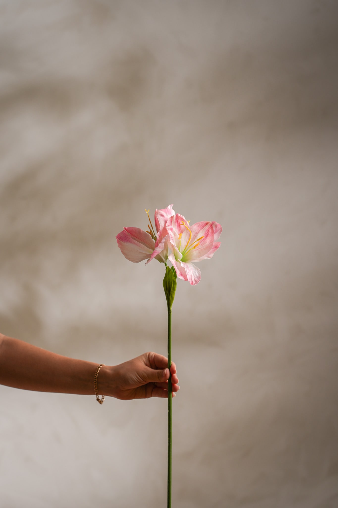 Konstgjord rosa Amaryllis 63cm