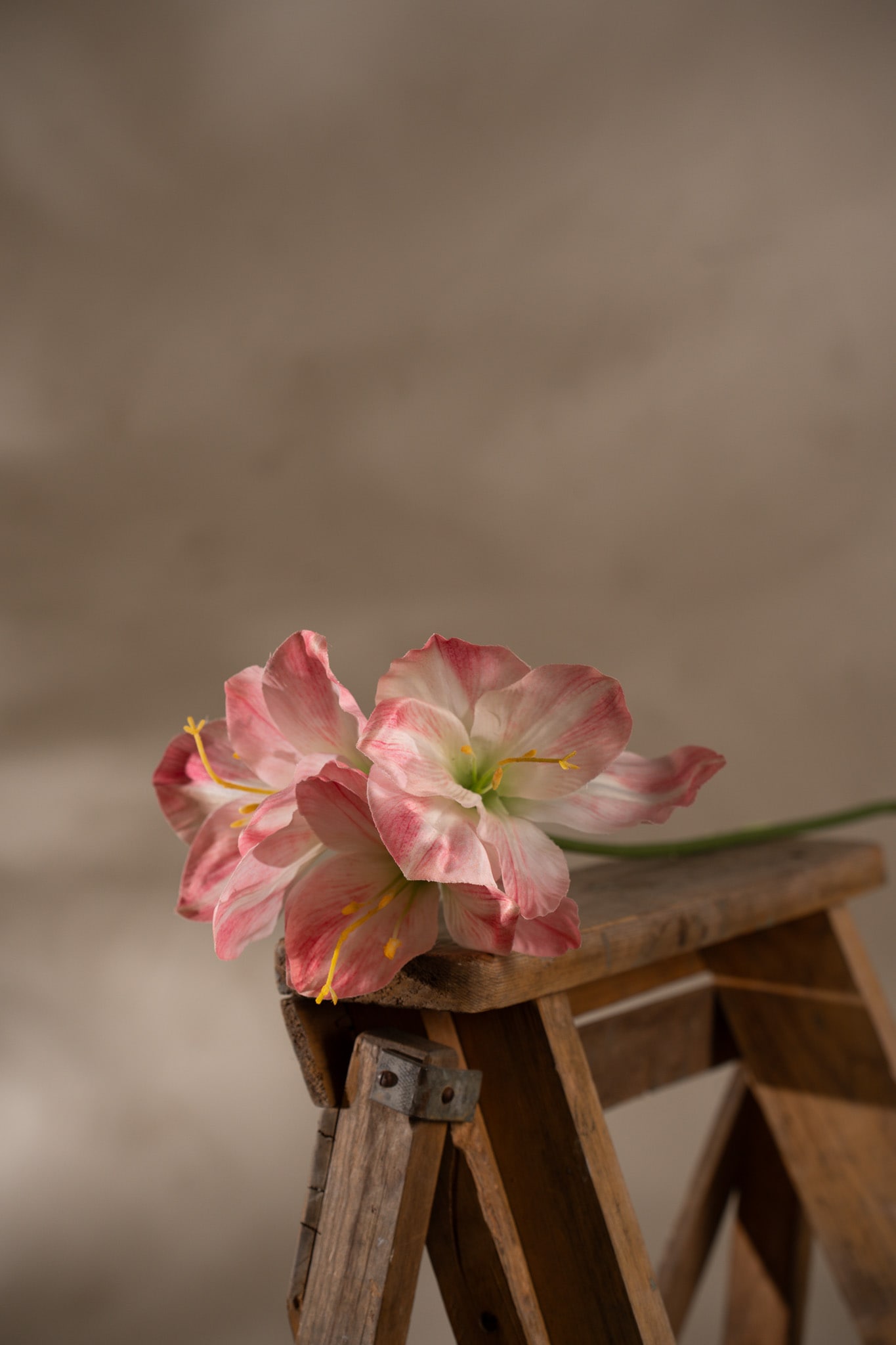 Konstgjord rosa Amaryllis 63cm