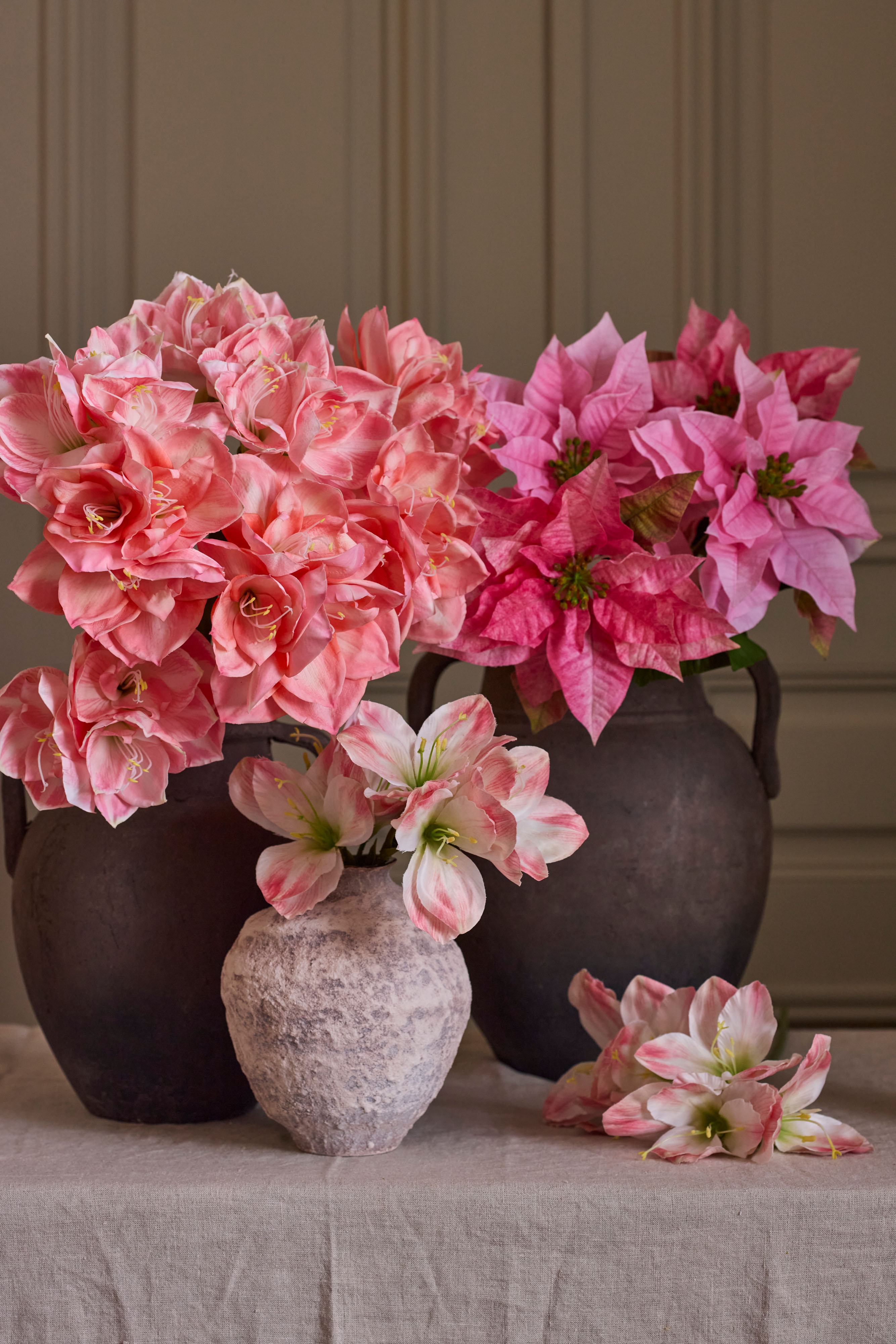 Konstgjord rosa Amaryllis 63cm