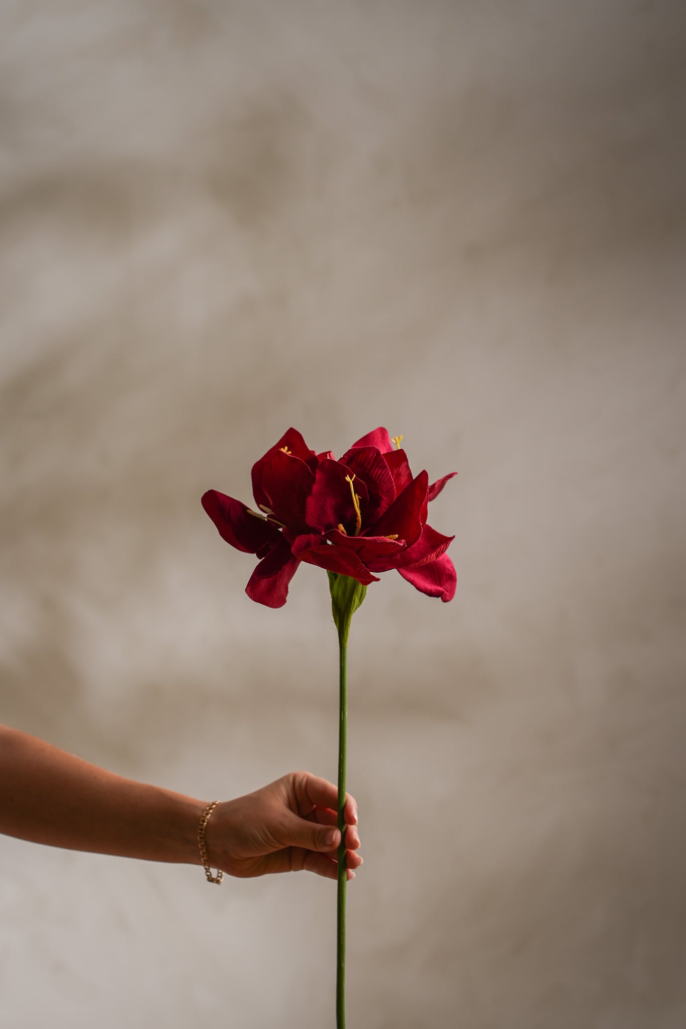 Konstgjord röd Amaryllis 63cm