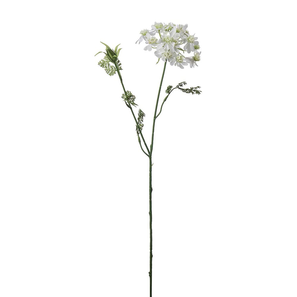 Konstgjord vit Blomsterkörvel 73cm