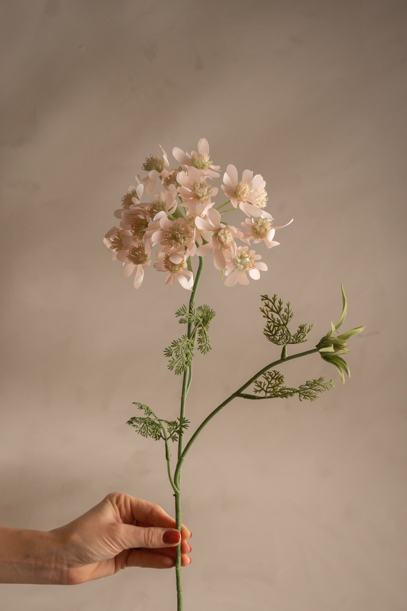 Konstgjord rosa Blomsterkörvel 73cm