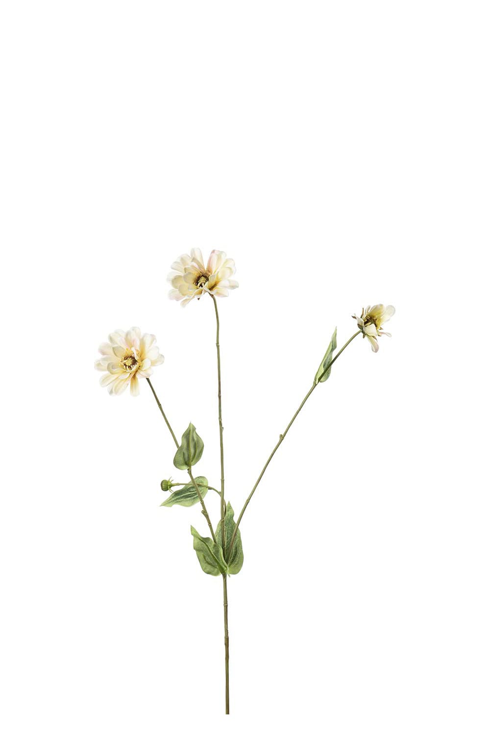 Konstgjord cremefärgad Zinnia 90cm