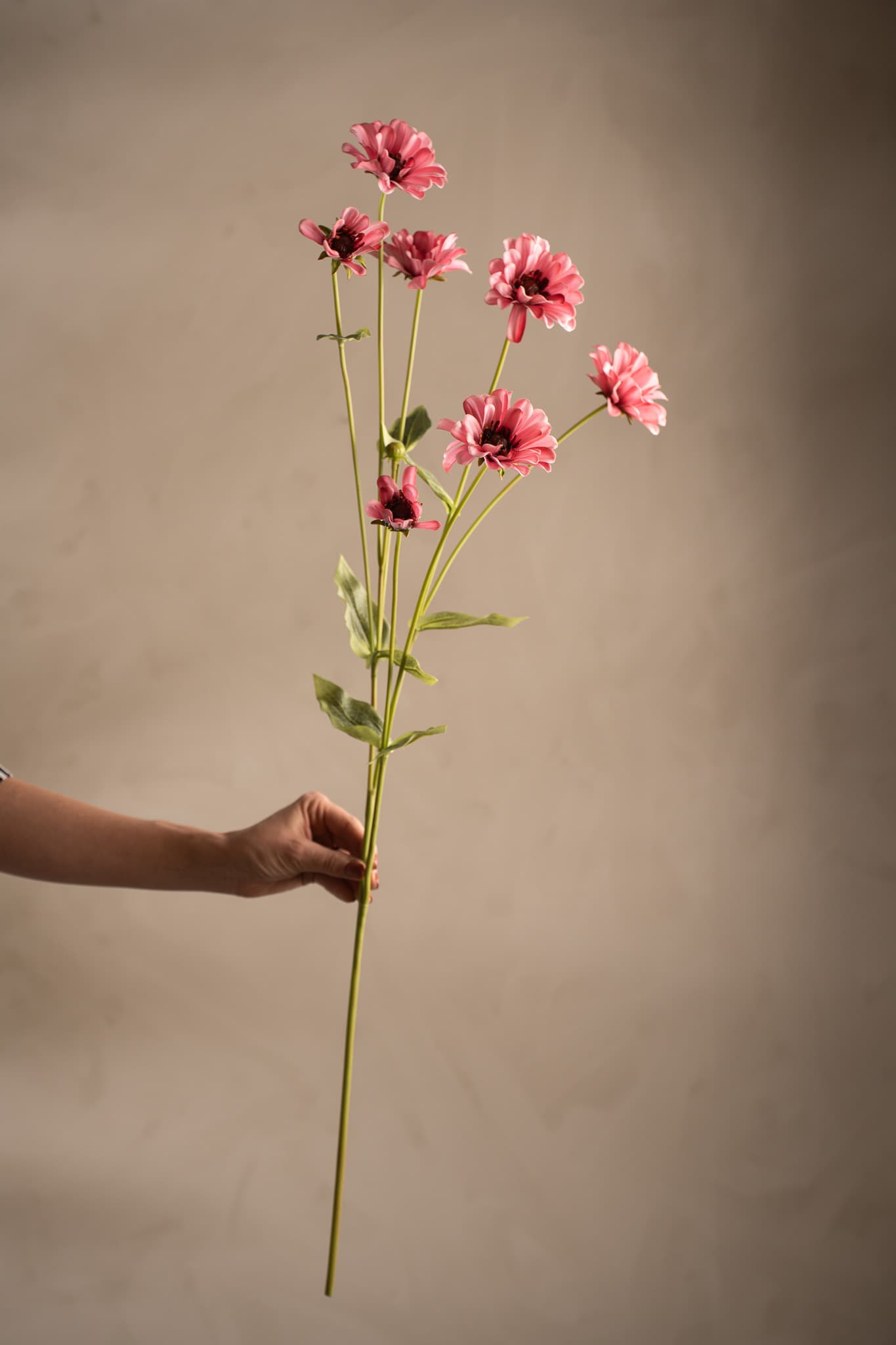 Konstgjord rosa Zinnia 90cm