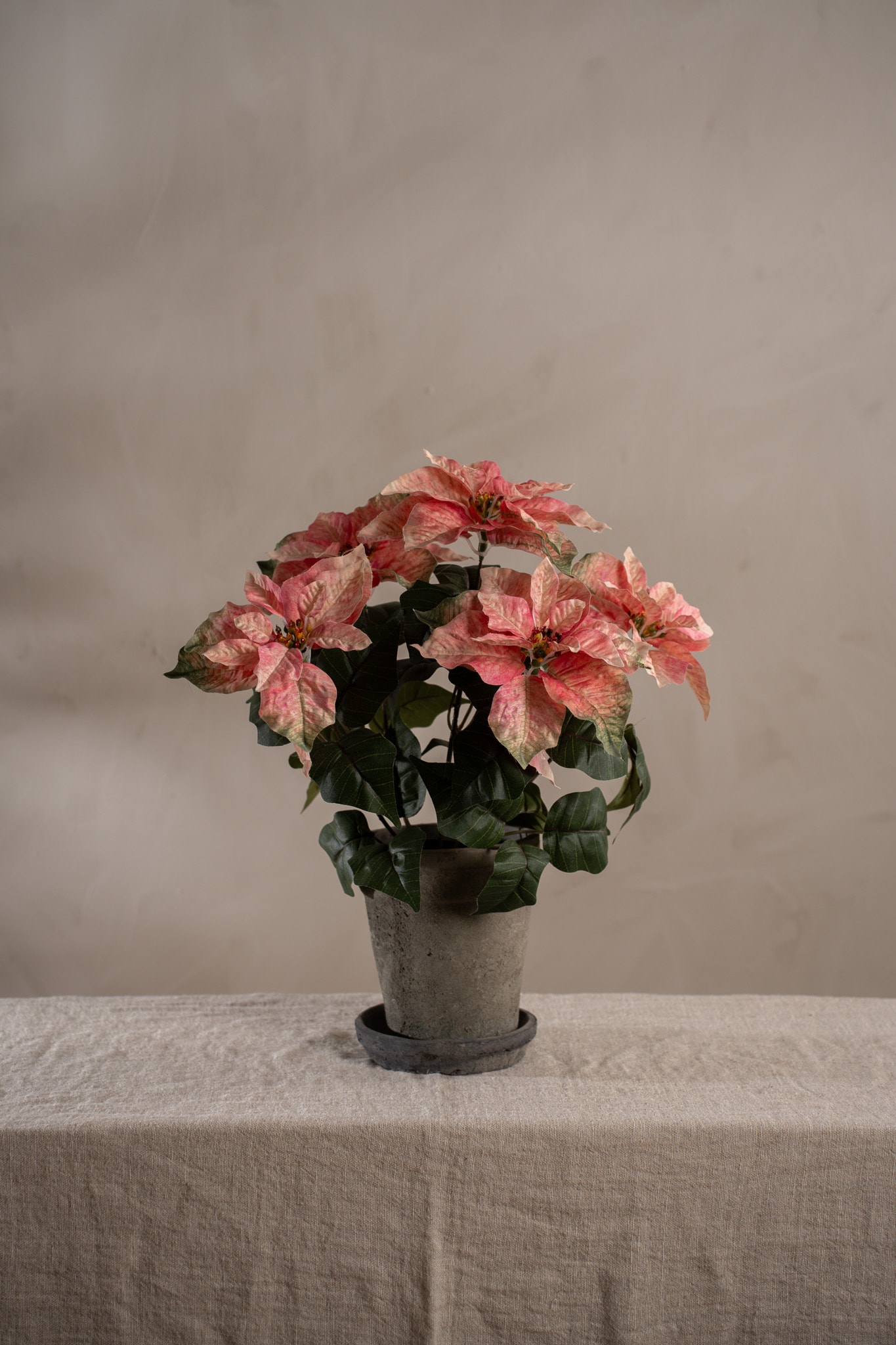Konstgjord rosa Julstjärna 45cm