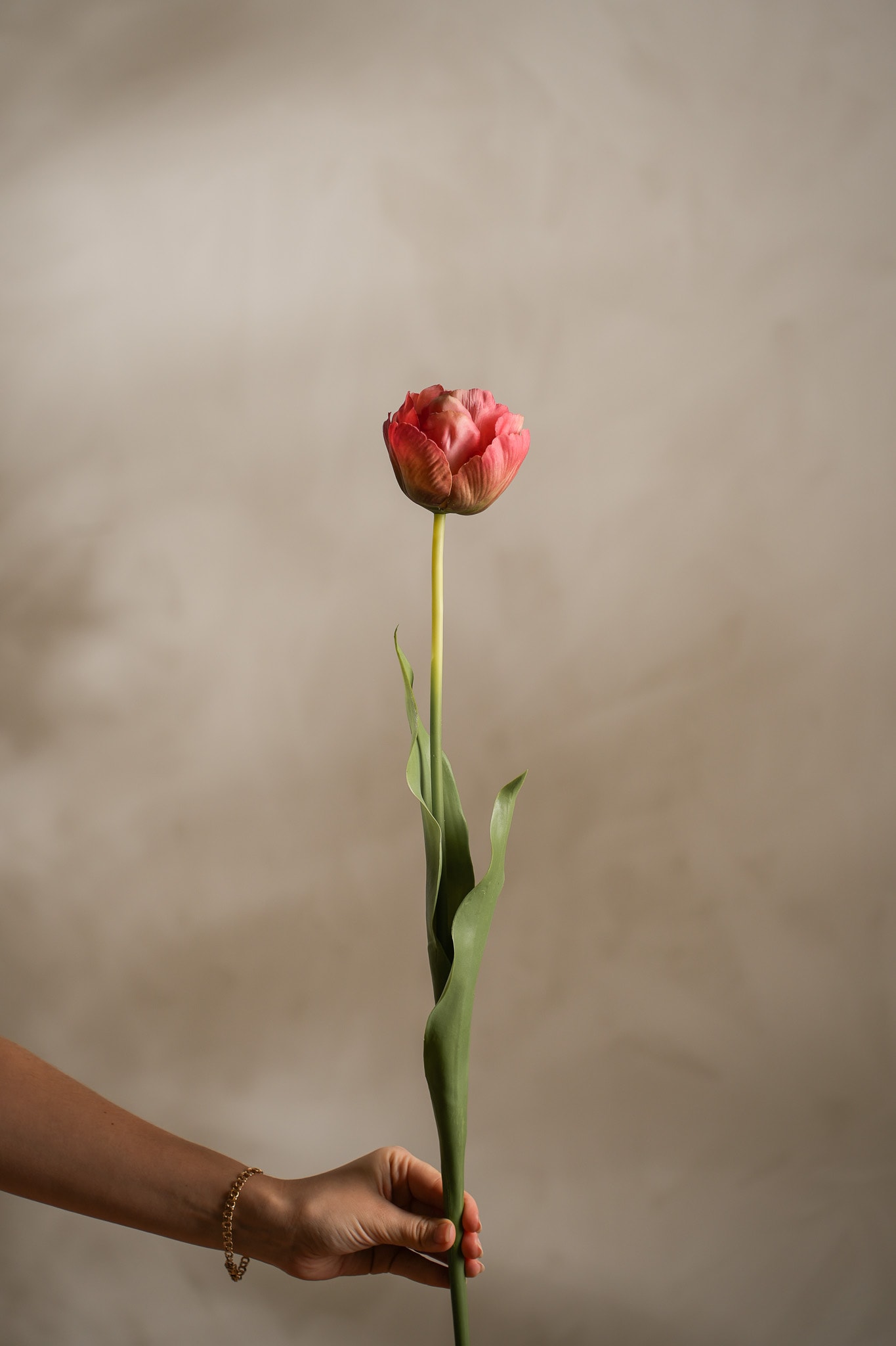 Konstgjord rosa Tulpan 67cm