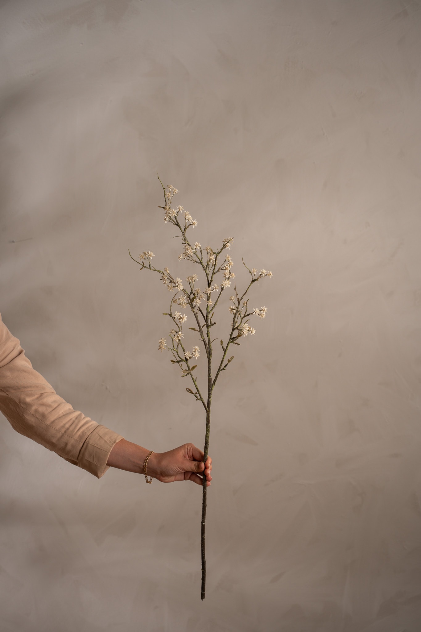 Konstgjord cremefärgad Gypsophila 90cm