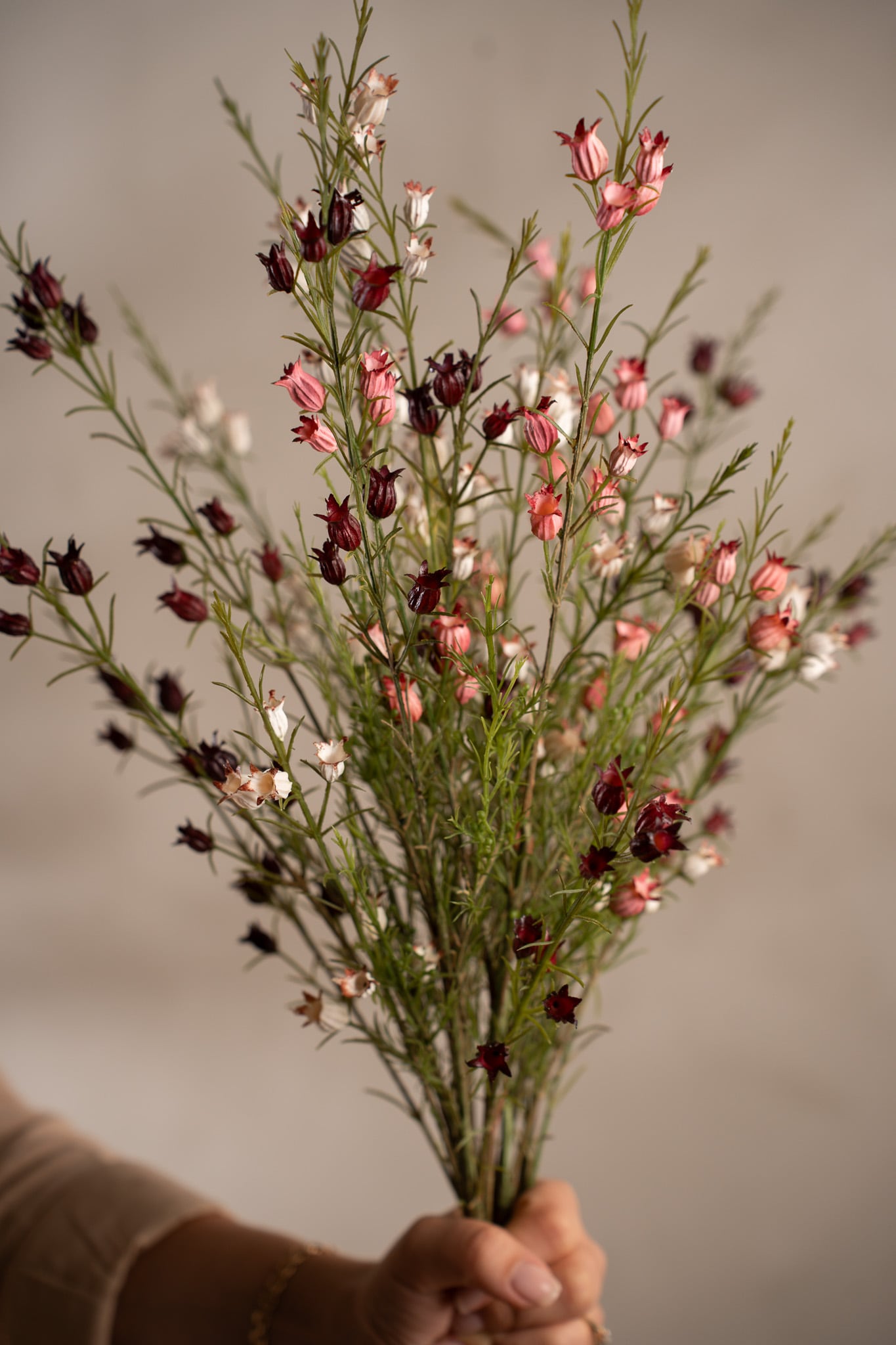 Konstgjord burgundy Calluna 63cm