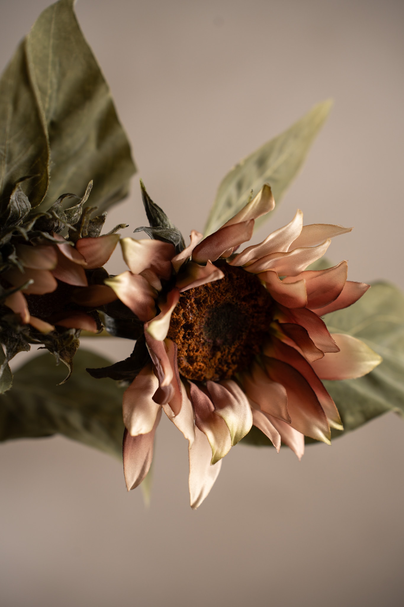 Konstgjord rosa Solros 74cm