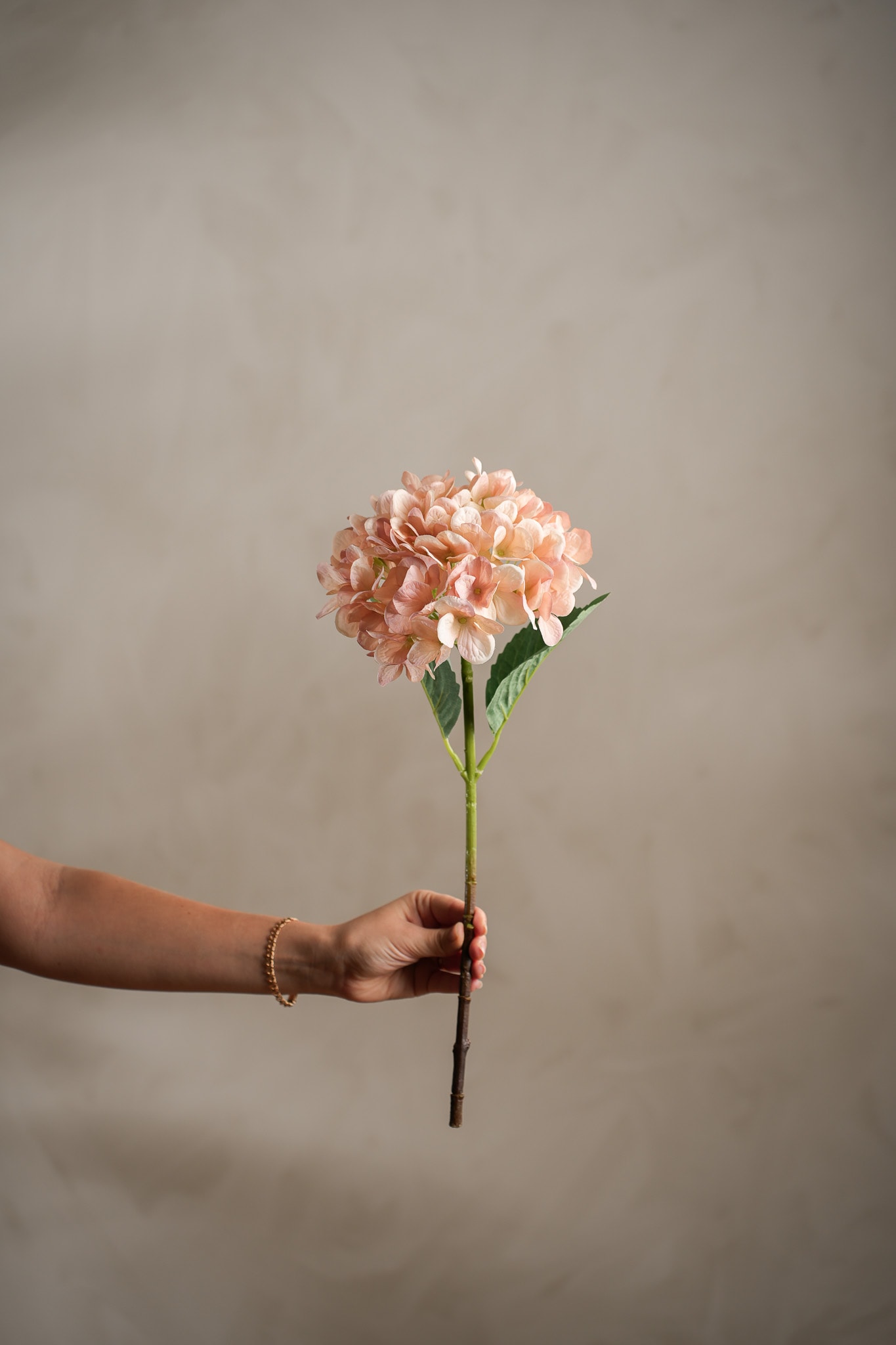 Konstgjord rosa Hortensia 48cm