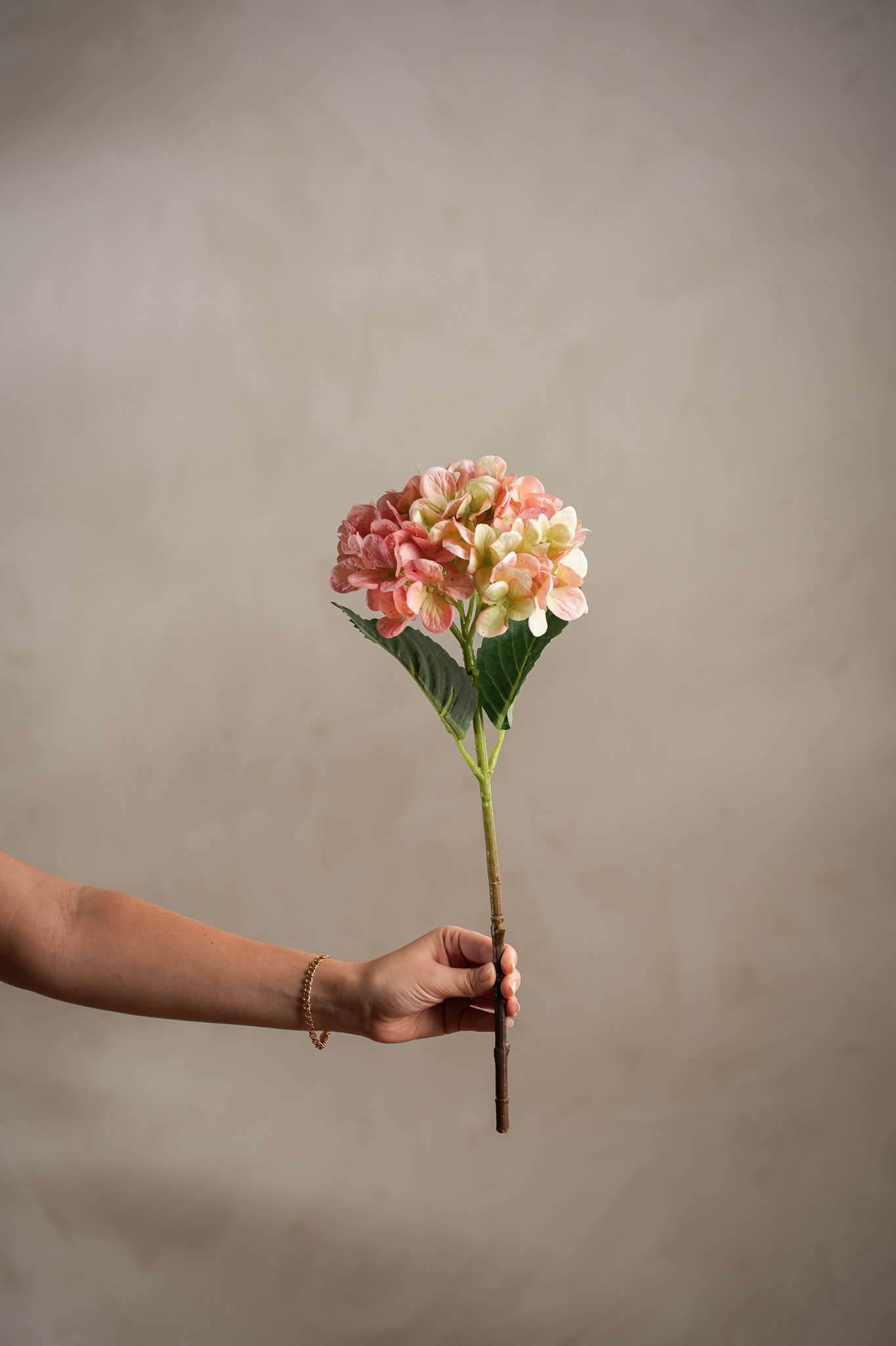 Konstgjord rosa Hortensia 48cm