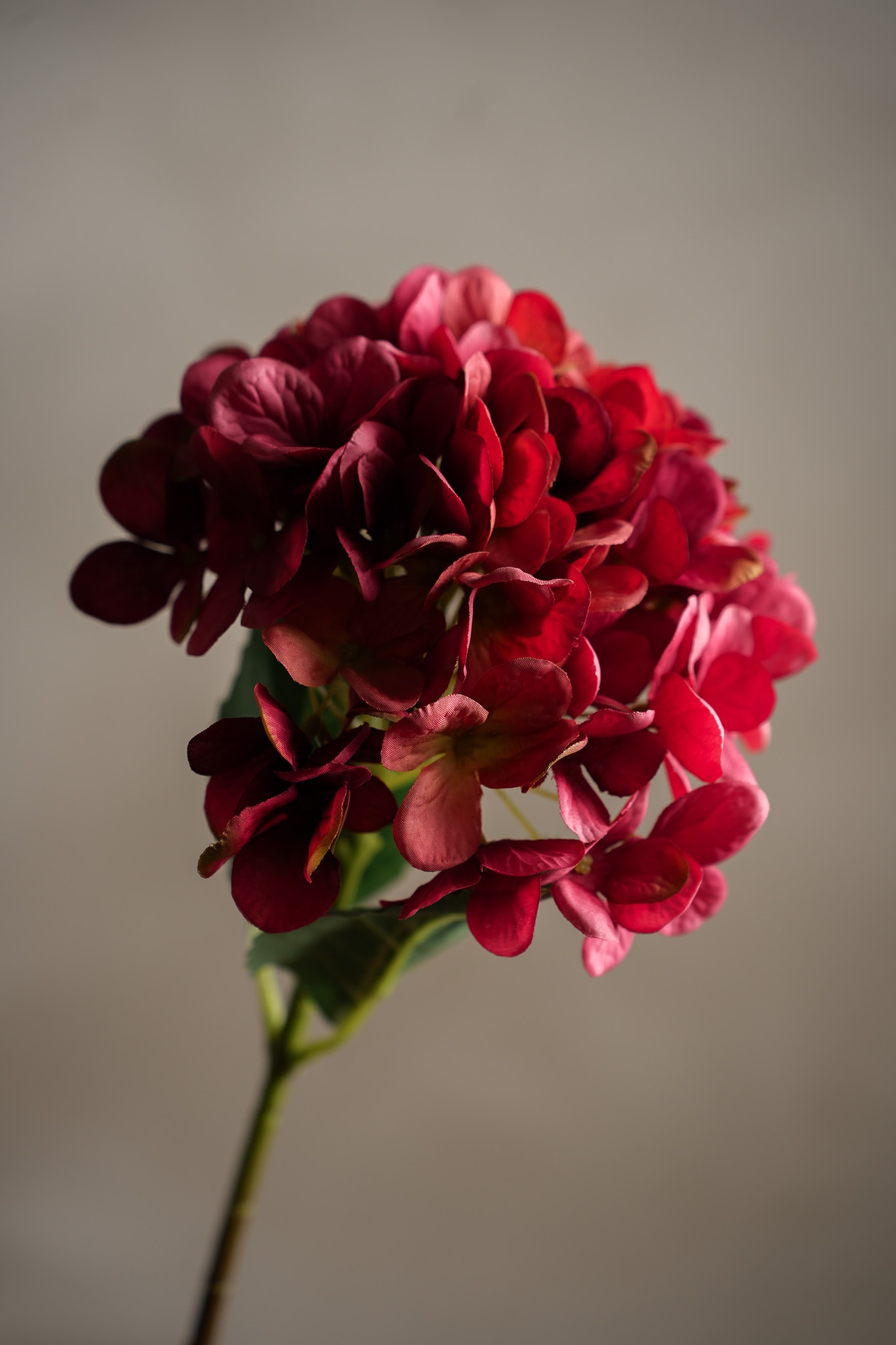 Konstgjord röd Hortensia 48cm
