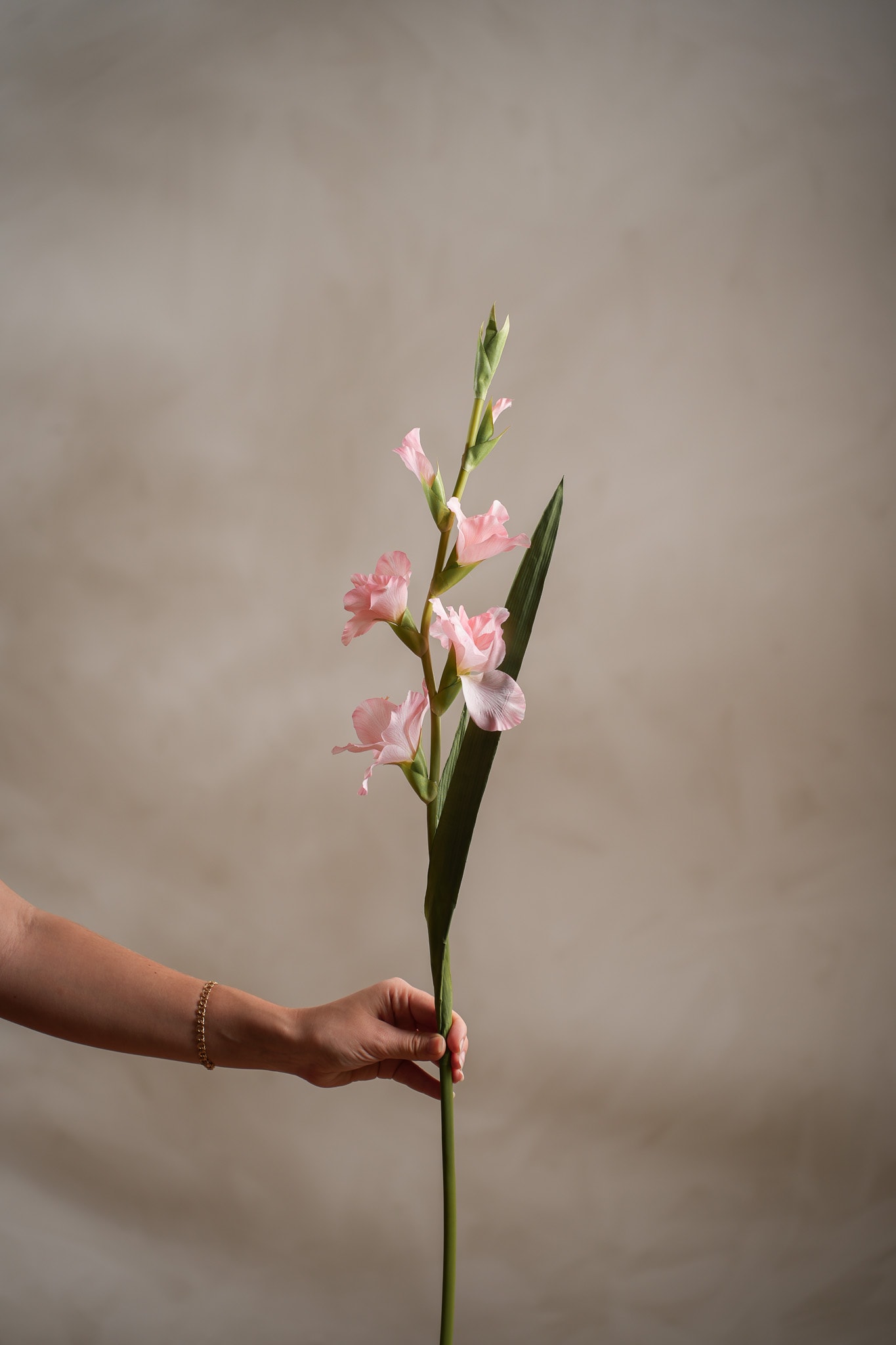 Konstgjord rosa Gladiolus 90cm