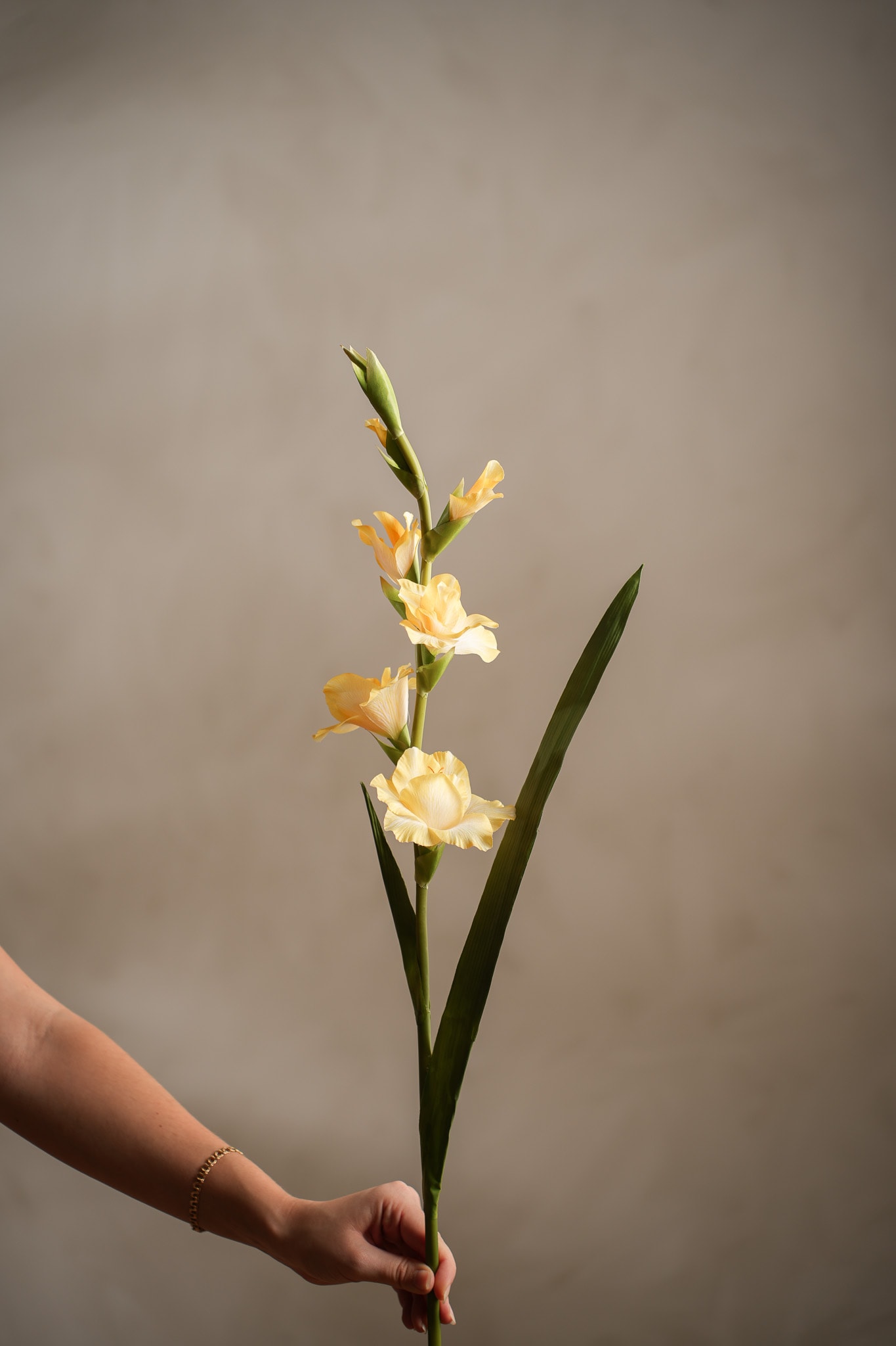 Konstgjord gul Gladiolus 90cm