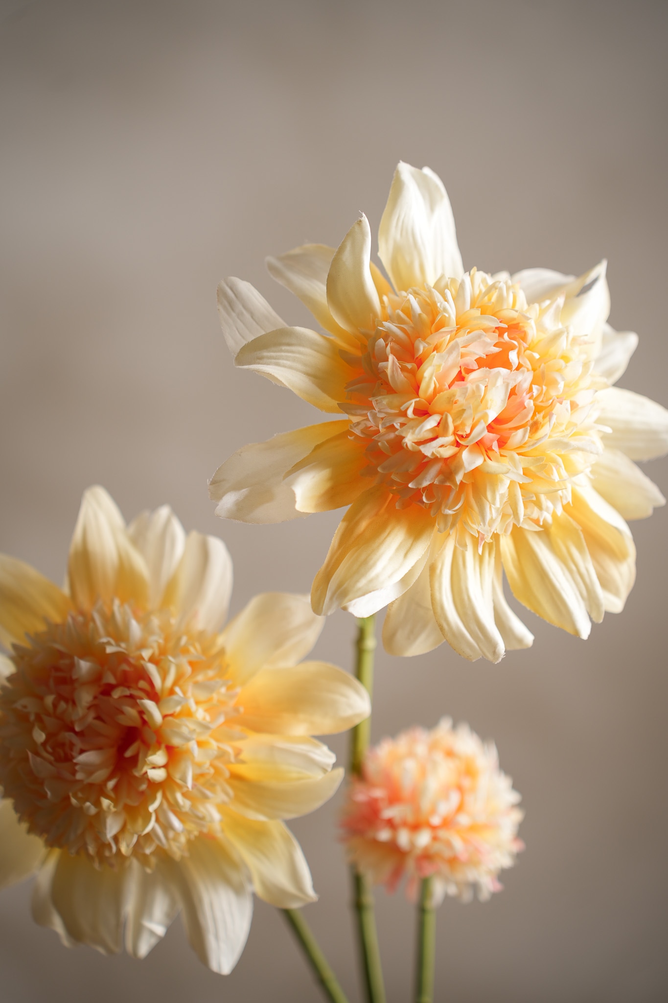 Konstgjord gul Dahlia 95cm