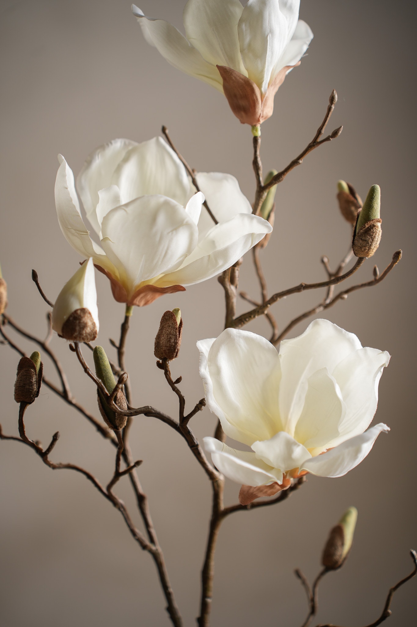 Konstgjord cremefärgad Magnolia 88cm