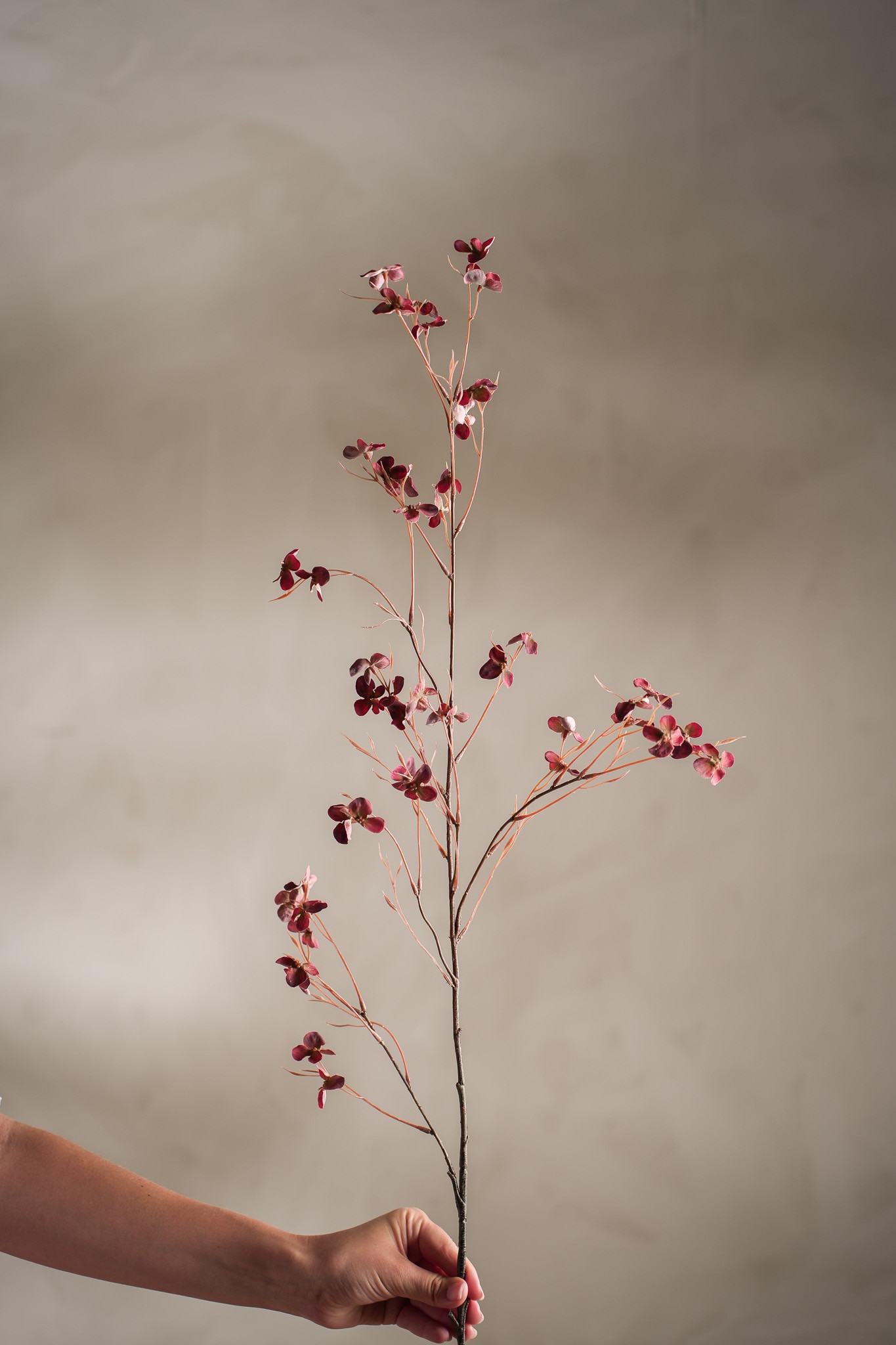 Konstgjord burgundy Hortensia 110cm