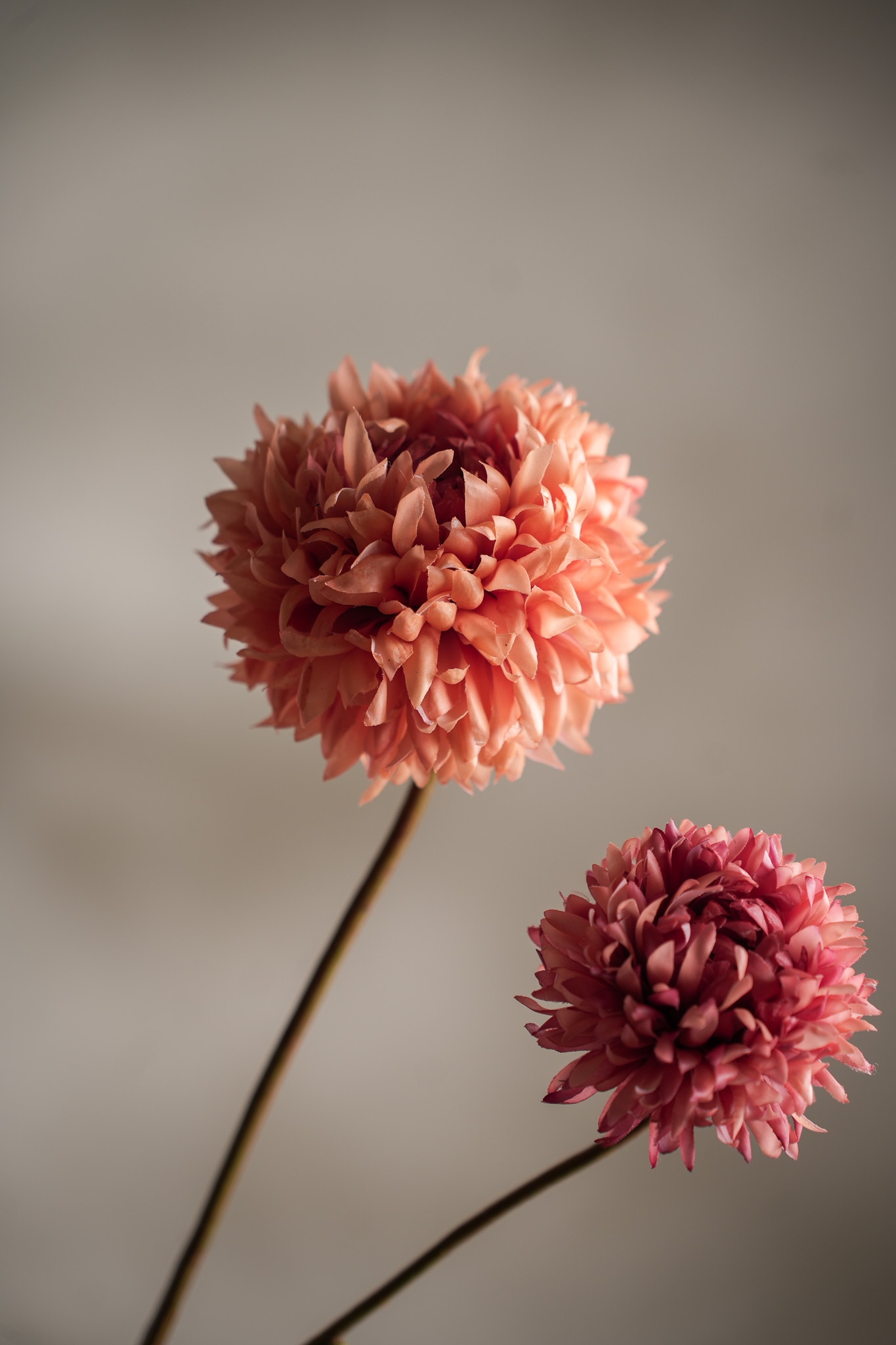 Konstgjord persikofärgad Chrysanthemum 65cm