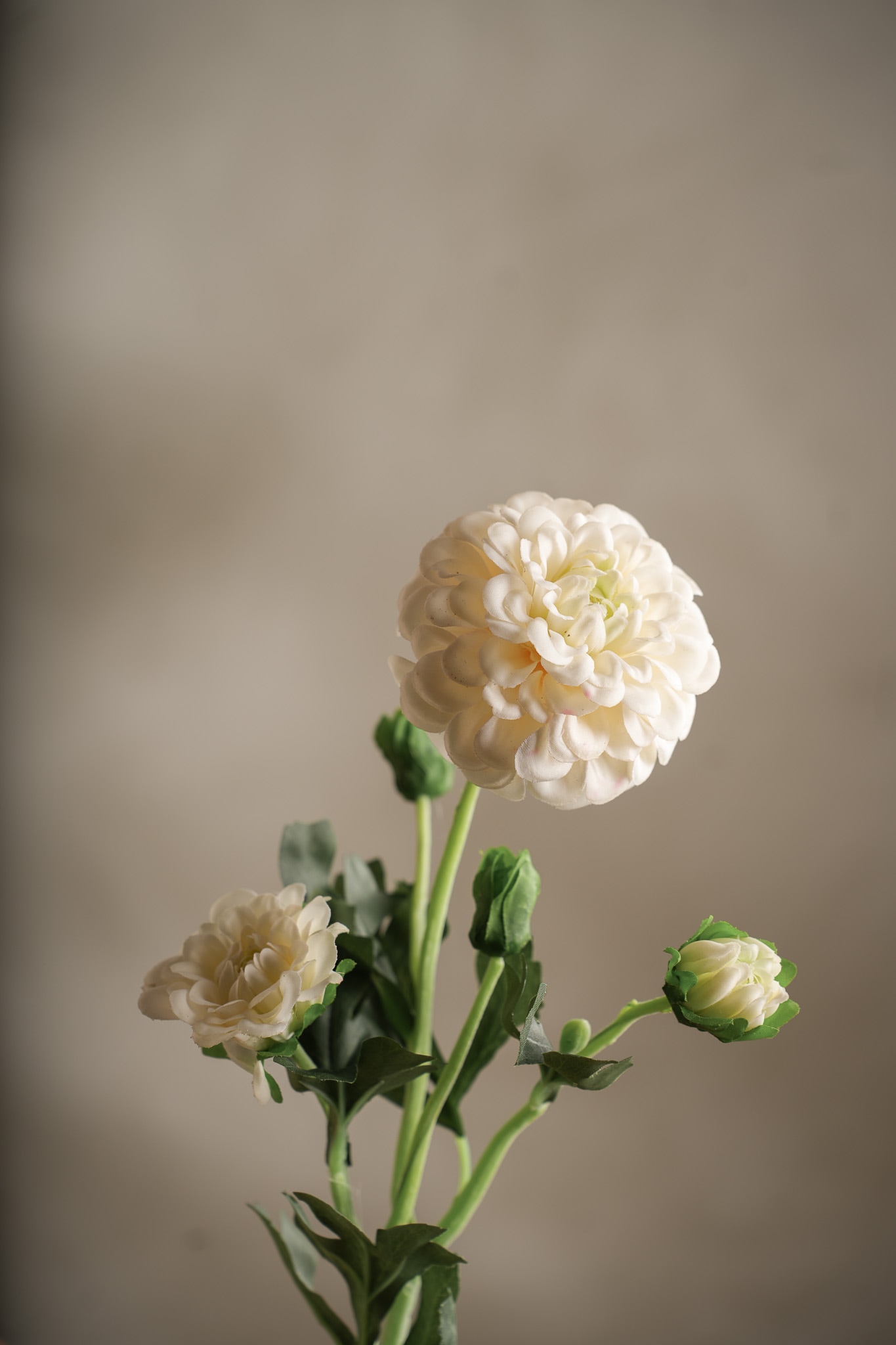 Konstgjord cremefärgad Chrysanthemum 52cm