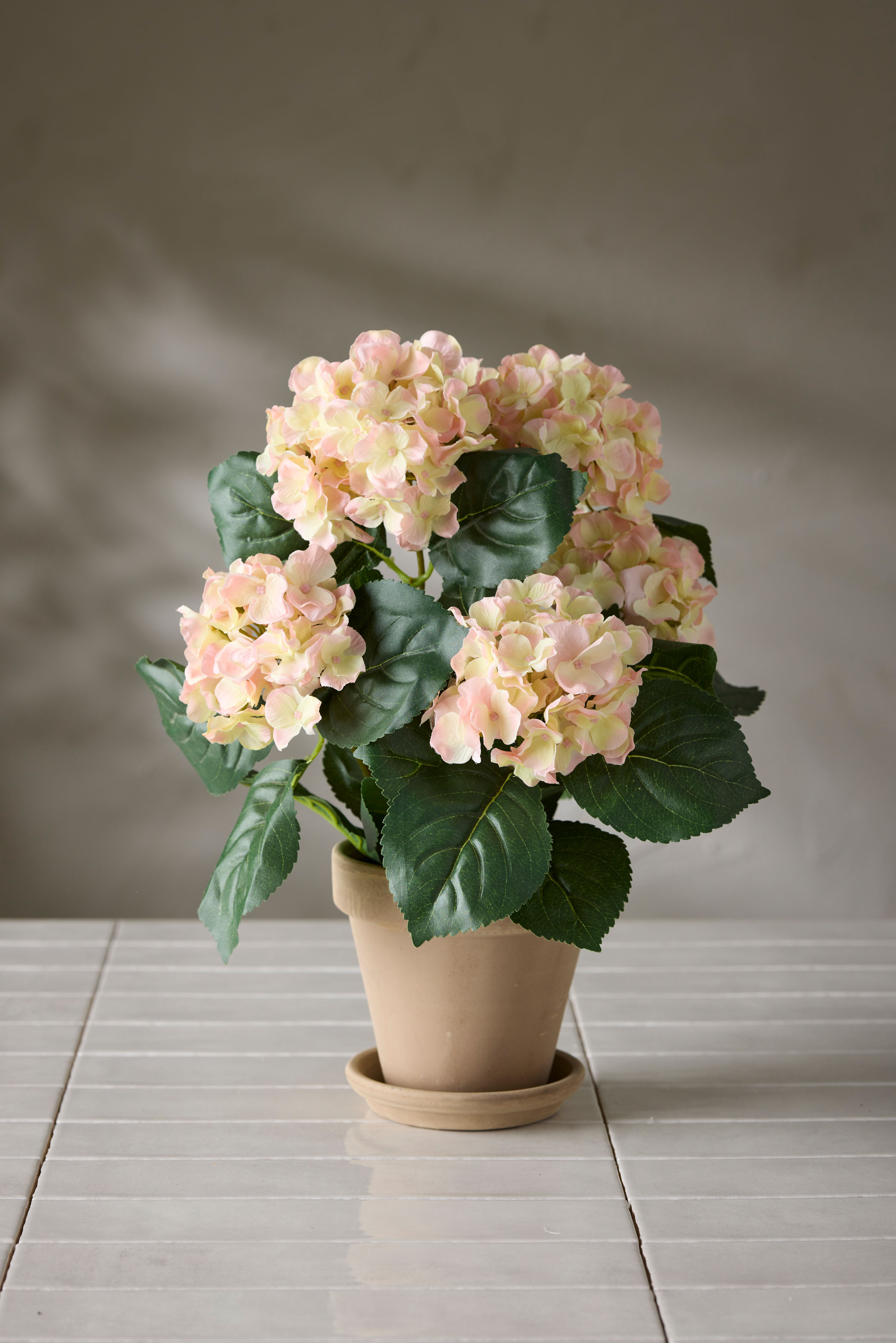Konstgjord rosa Hortensia 37cm