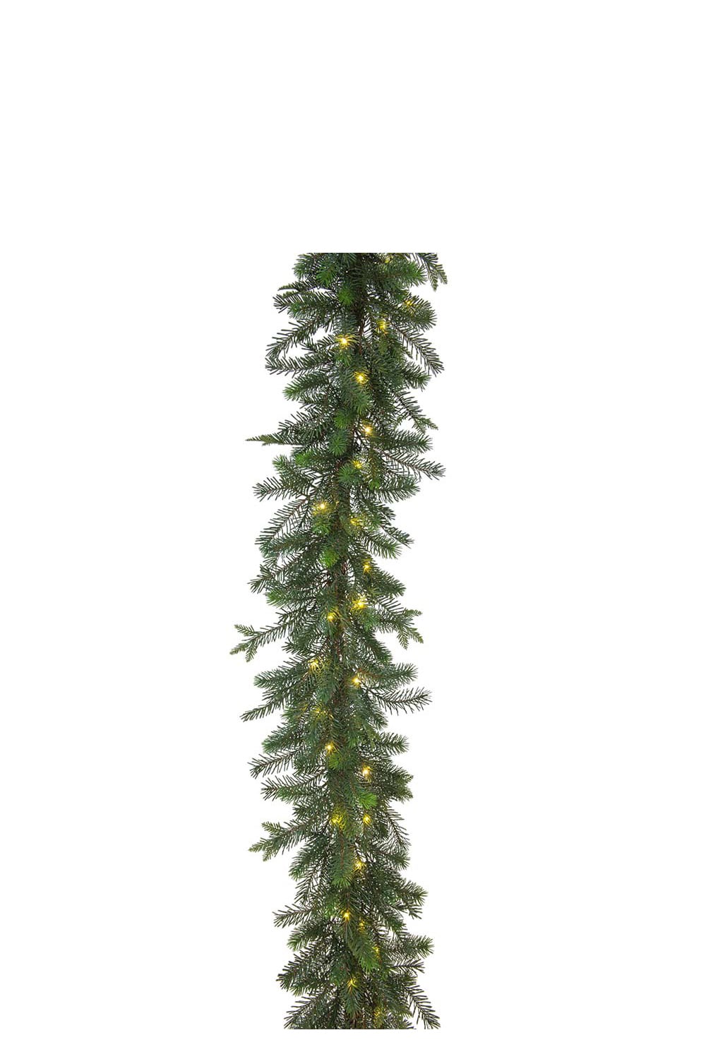 Konstgjord grön Grangirlang med Ljus 180cm